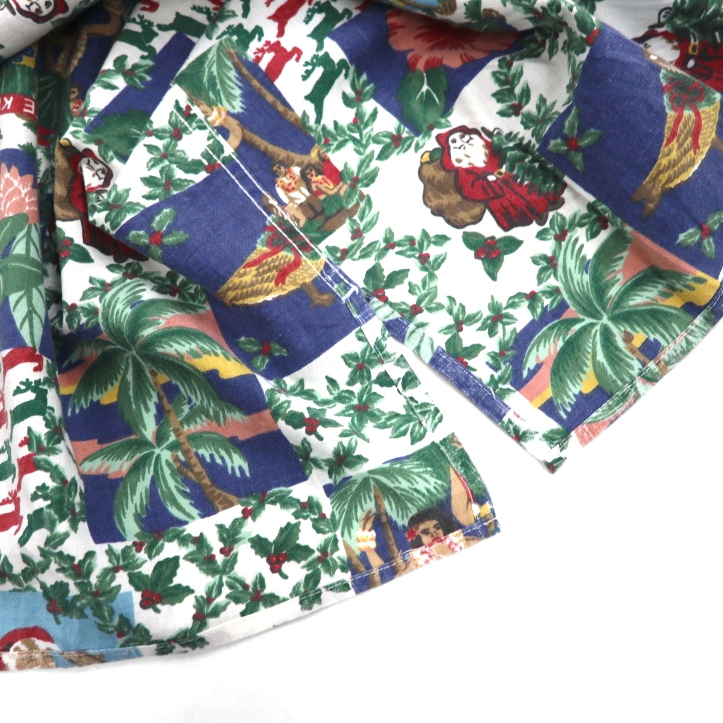 Reyn Spooner ハワイ製 MELE KALIMAKA アロハシャツ ボックスシャツ XL マルチカラー 総柄