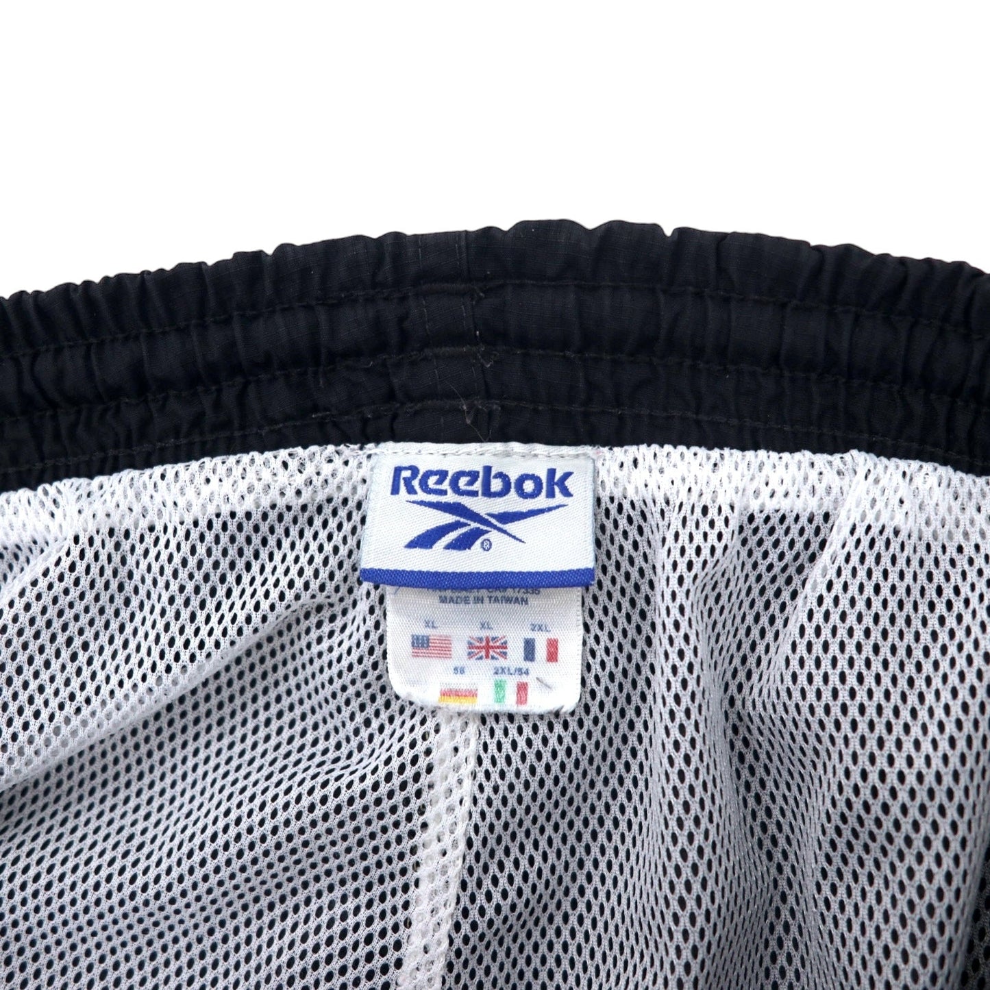 Reebok 90年代 トラックパンツ ジャージ XL ブラック ポリエステル サイドライン ベクターロゴ