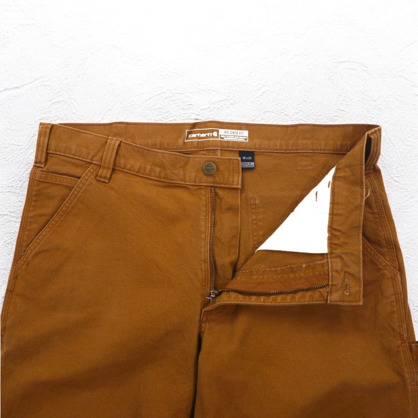 carhartt ユーティリティ ワークパンツ ペインターパンツ L ベージュ ダック地 RELAXED FIT BN3279-M