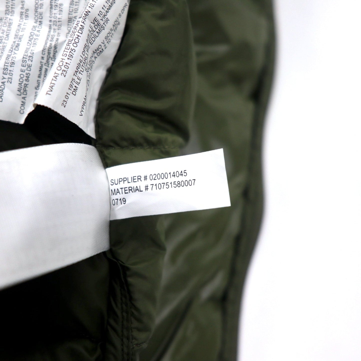 POLO RALPH LAUREN ダウンジャケット L カーキ ナイロン ホワイトダックフェザー スモールポニー刺繍