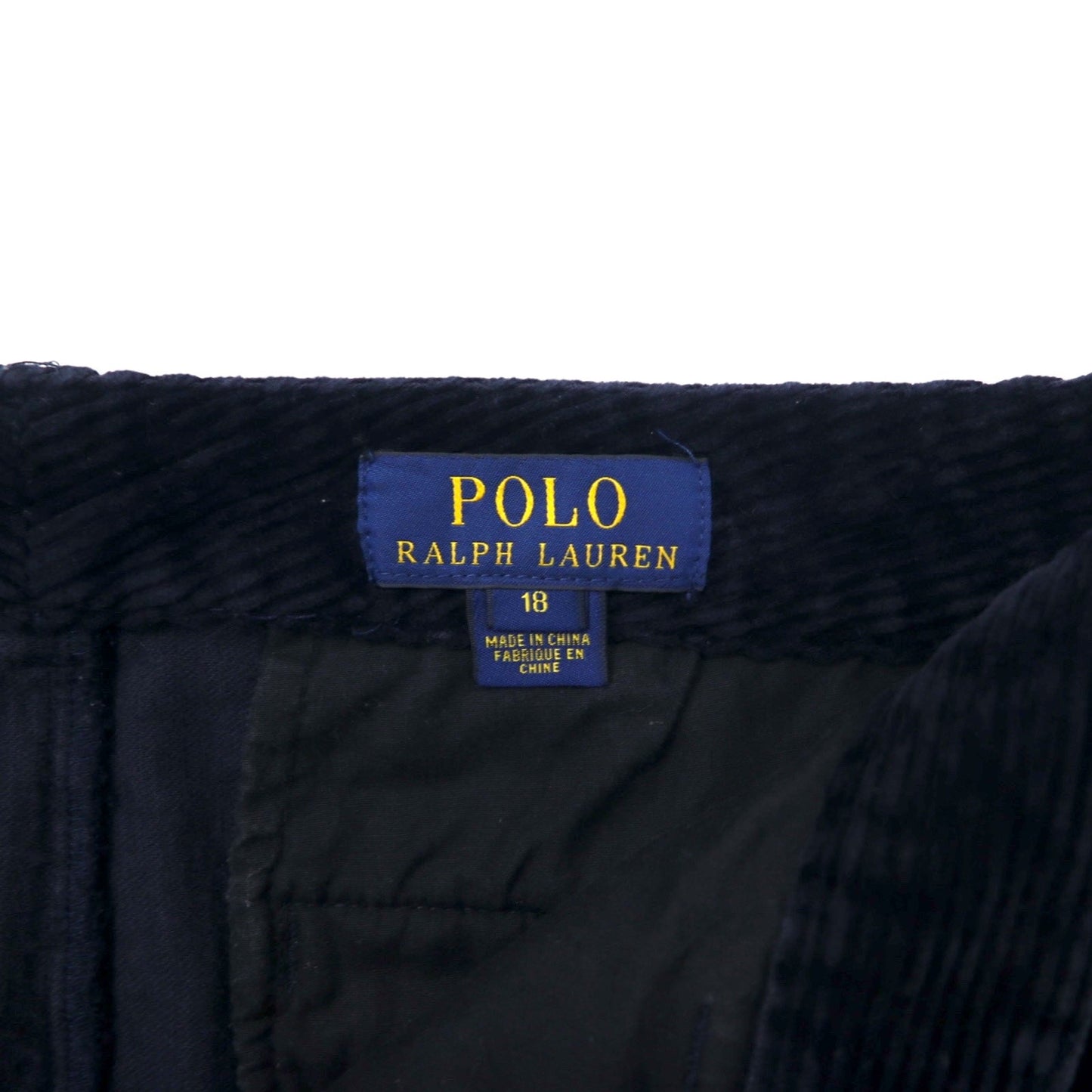 POLO RALPH LAUREN コーデュロイ ストレートパンツ 18 ネイビー コットン