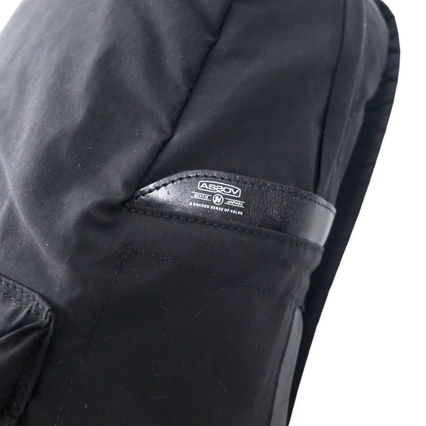 AS2OV バックパック リュックサック ブラック ナイロン SHRINK NYLON DAY PACK 2 デイパック