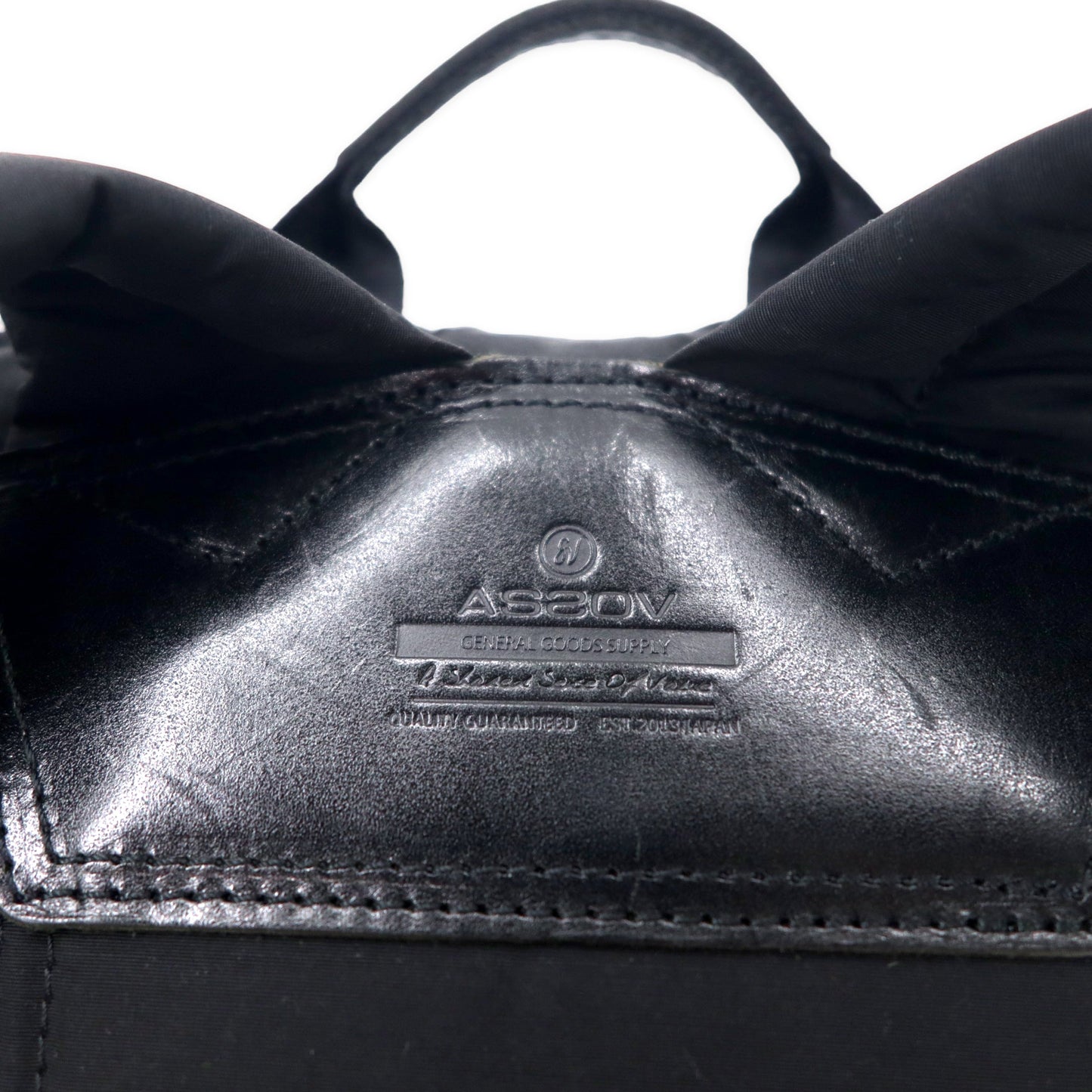 AS2OV バックパック リュックサック ブラック ナイロン SHRINK NYLON DAY PACK 2 デイパック