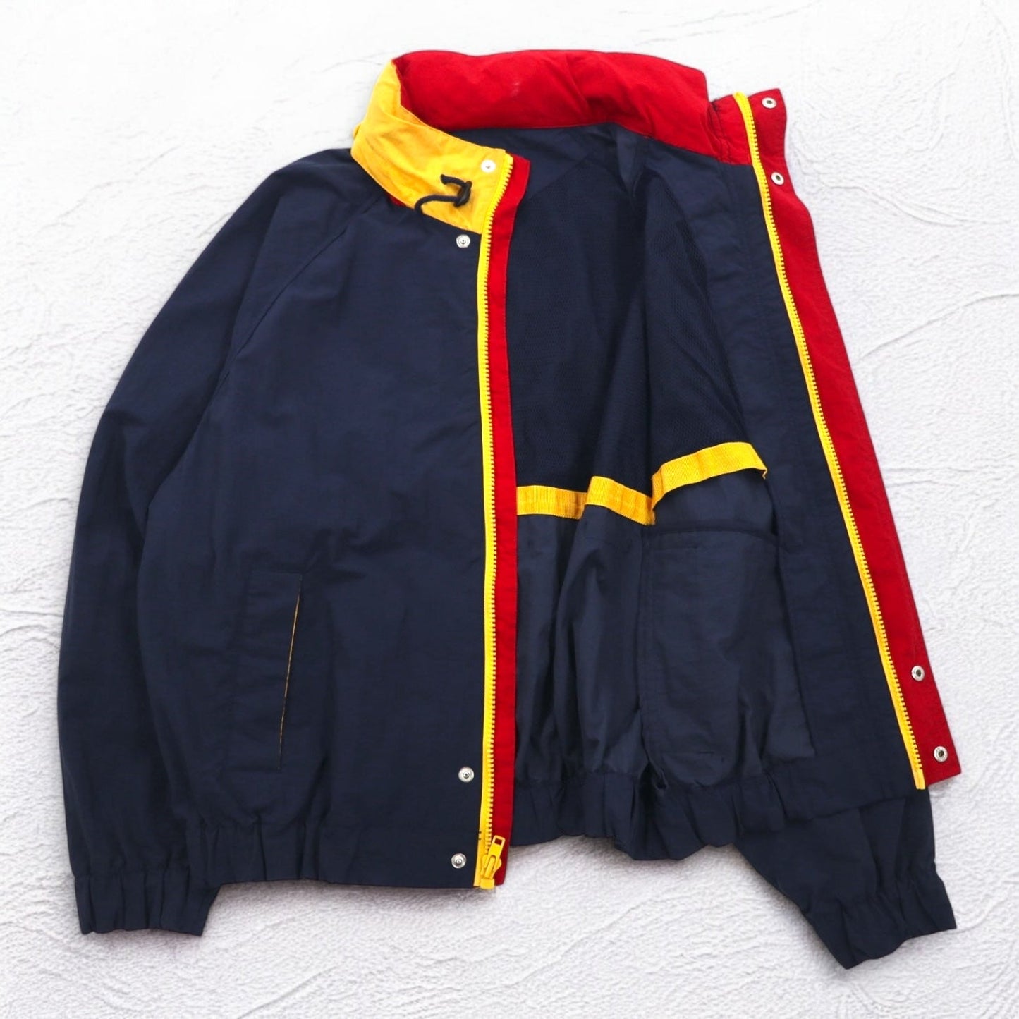 C&B SPORT by CROFT & BARROW 90年代 セーリングジャケット L ネイビー ナイロン フード収納式