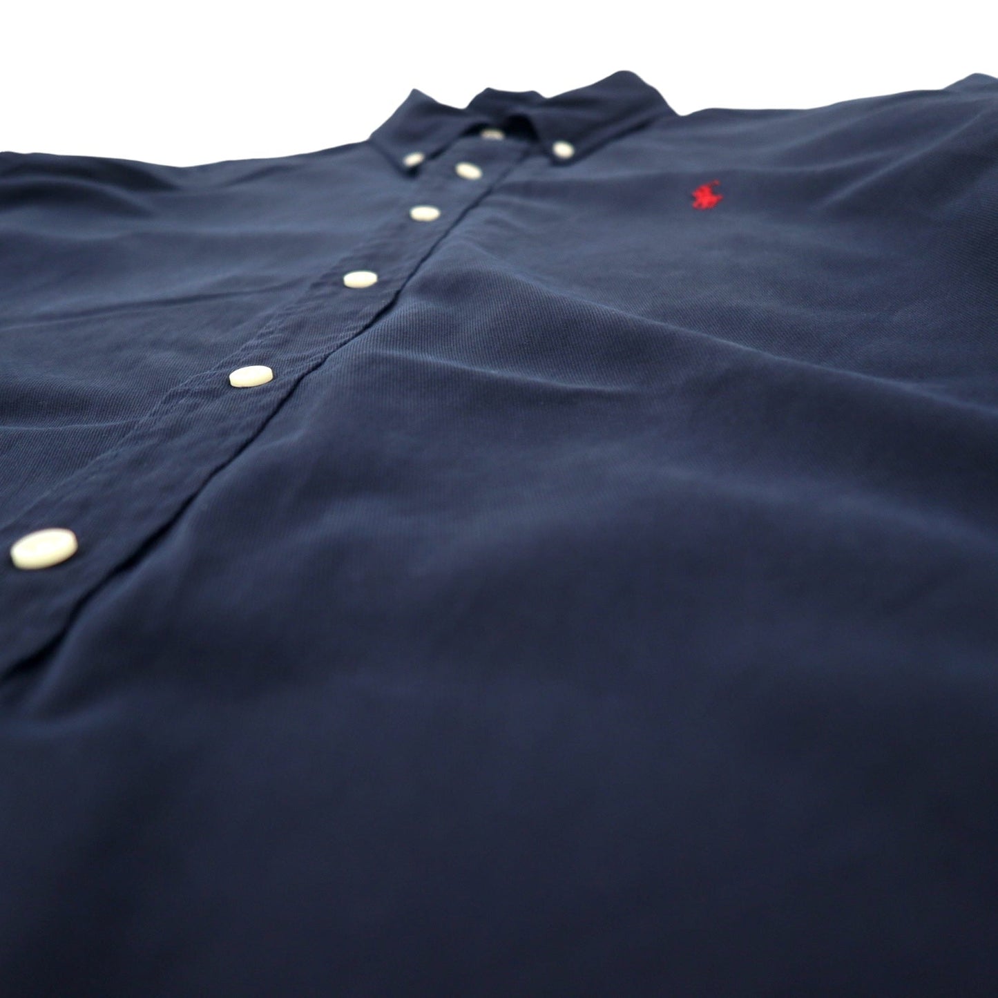 Ralph Lauren 90年代 クラシックフィット ボタンダウンシャツ XL ネイビー コットン スモールポニー 刺繍