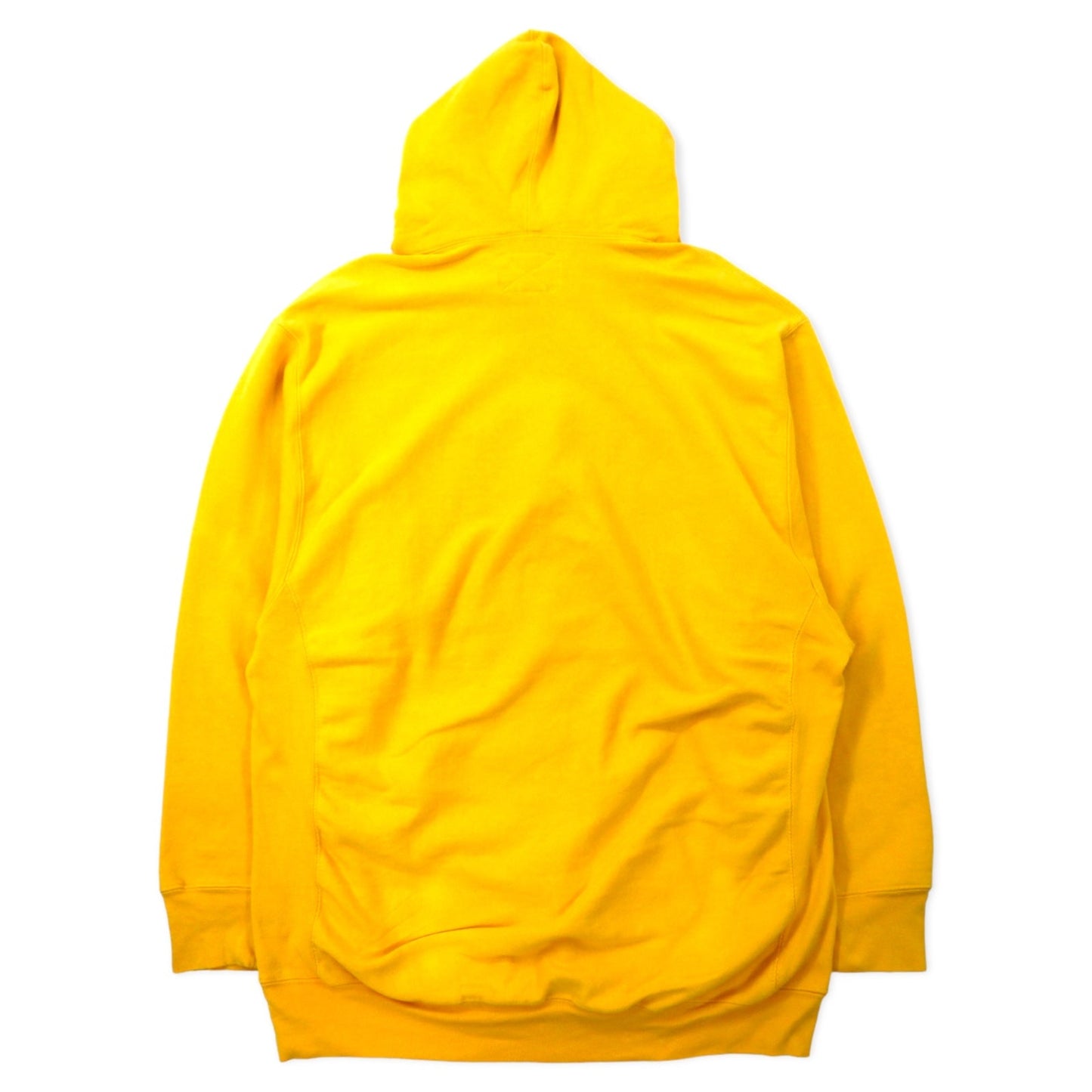 STEVE AND BARRY'S リバースウィーブ プルオーバーパーカー XL イエロー コットン カレッジ MICHIGAN アーチロゴ ビッグサイズ