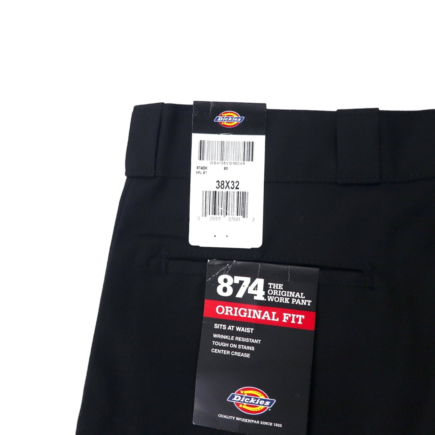 Dickies 874 オリジナルフィット ワークパンツ 38 ブラック ポリエステル コットン 未使用品
