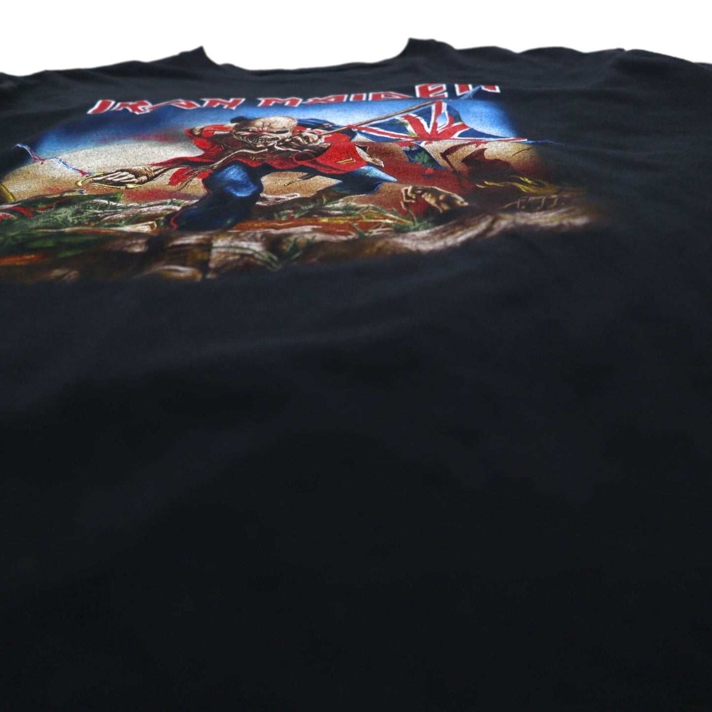 IRON MAIDEN アイアンメイデン ロック バンド Tシャツ L ブラック コットン The Trooper 明日なき戦い