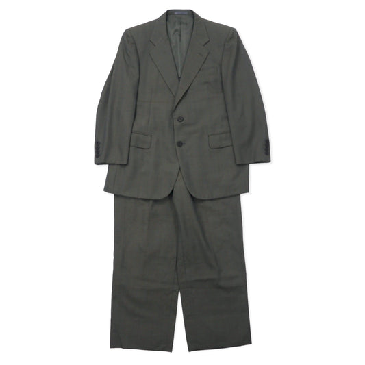 Burberrys オールド 2B スーツ セットアップ 96-86-170 AB5 カーキ 玉虫色 チェック ウール 日本製