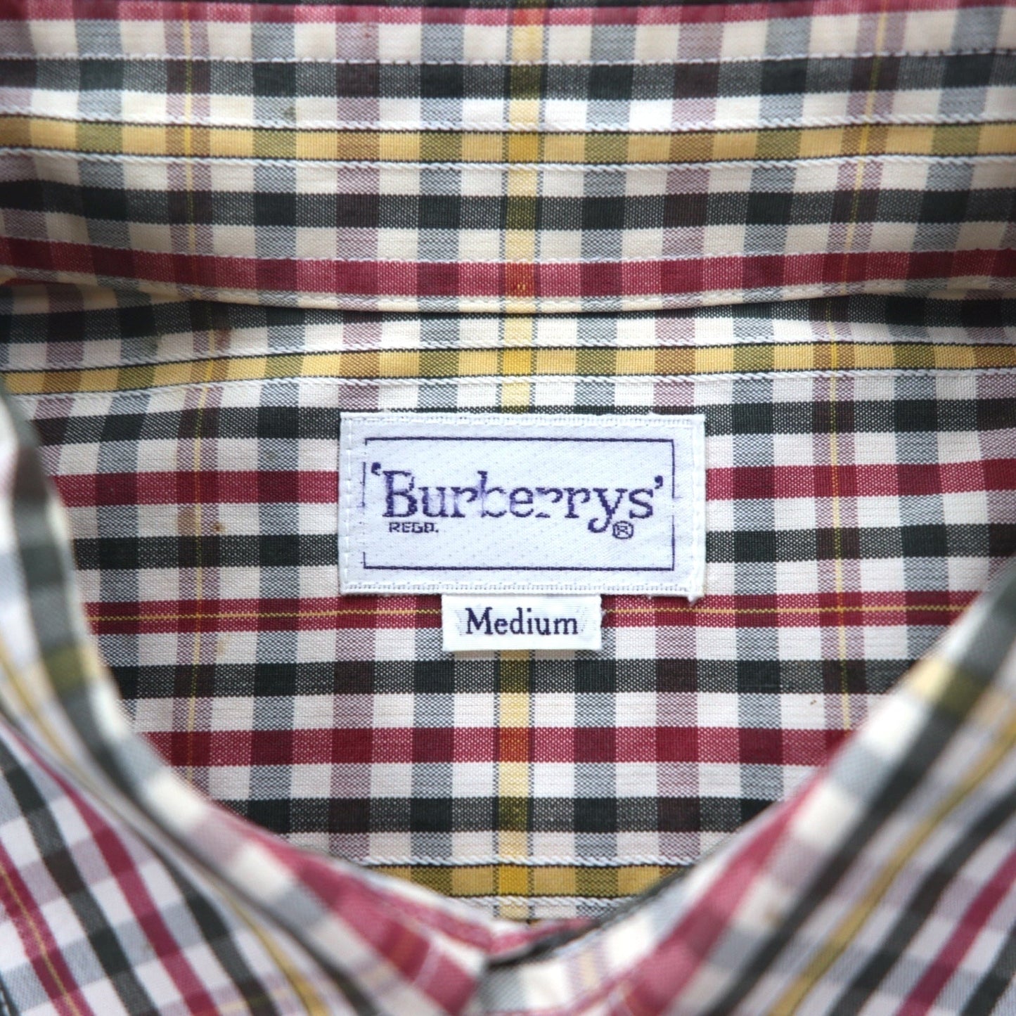 Burberrys 90年代 チェック シャツ M レッド イエロー コットン