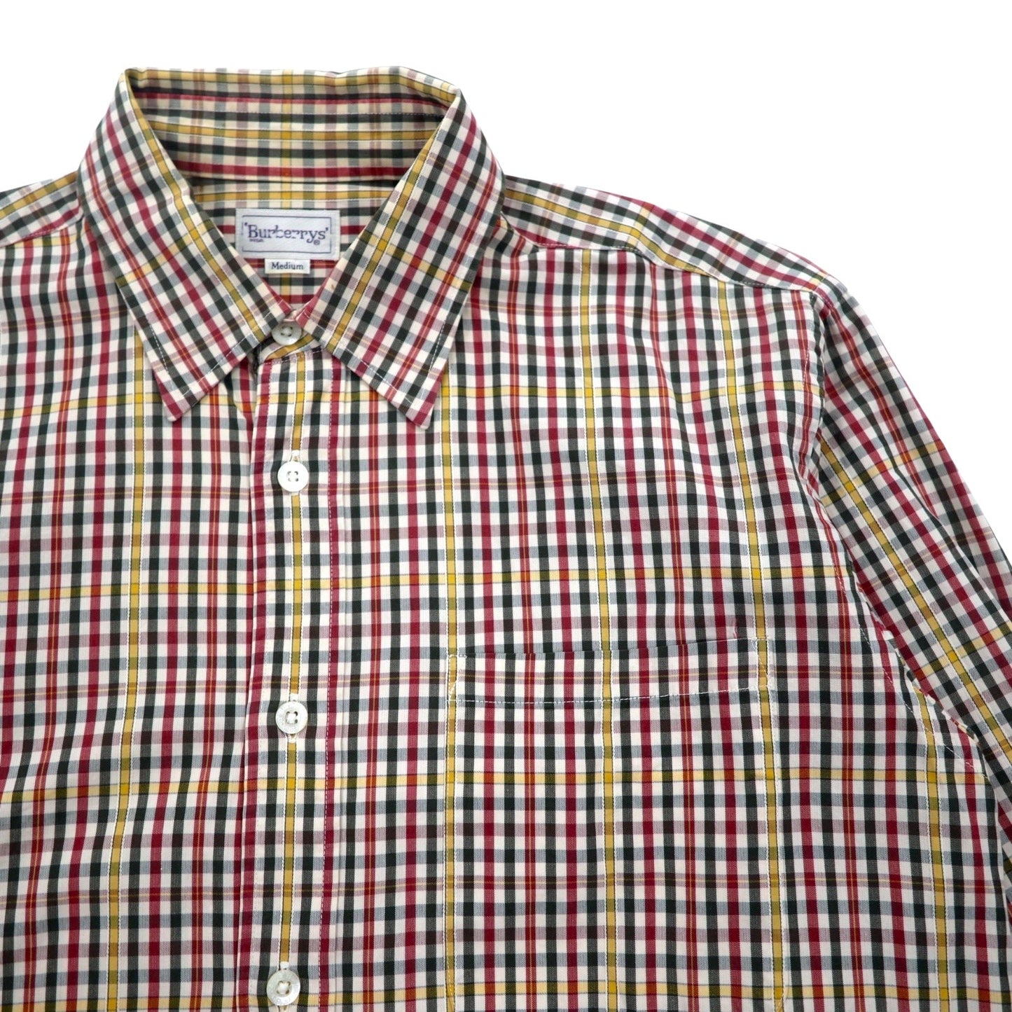 Burberrys 90年代 チェック シャツ M レッド イエロー コットン