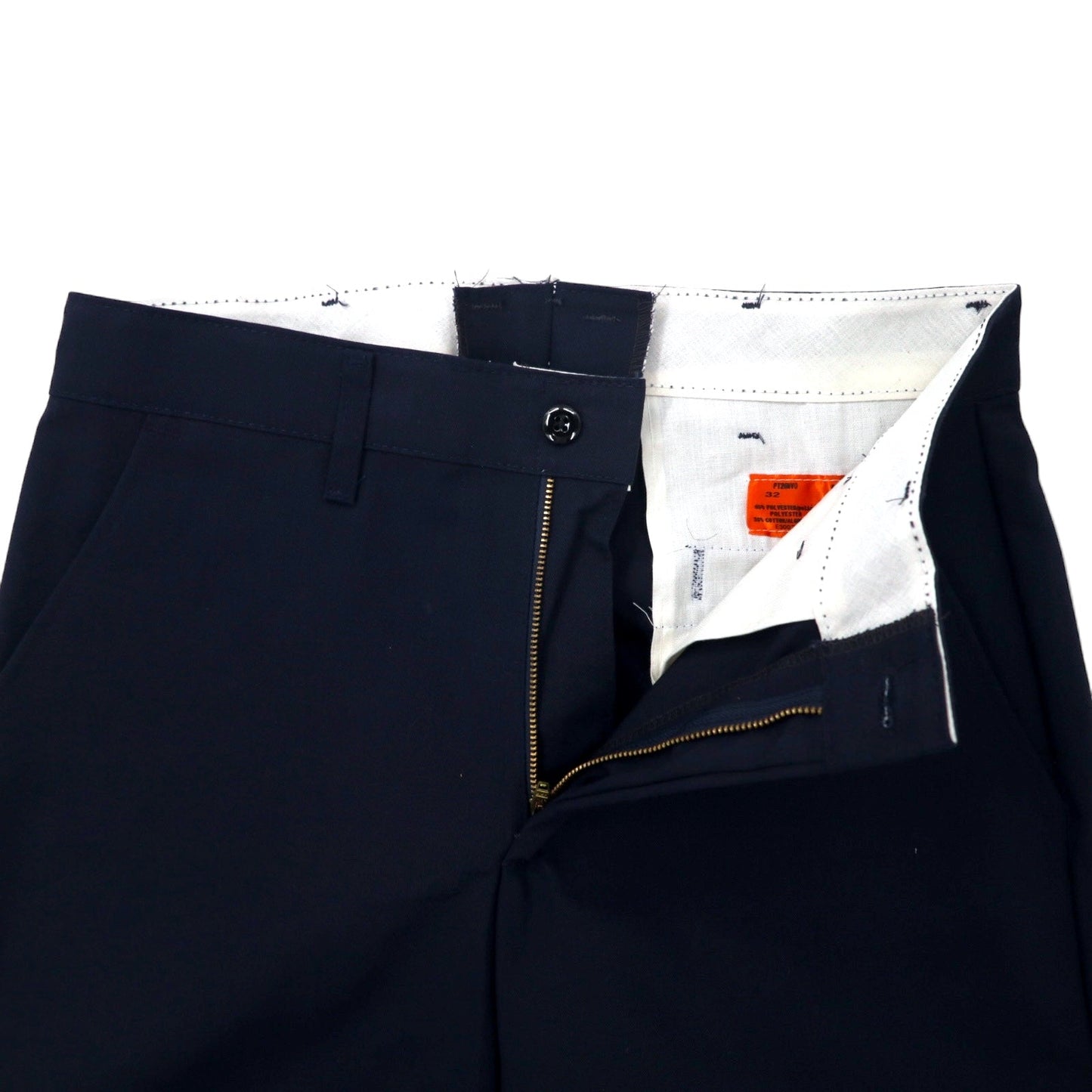 RED KAP ツイル ワークショーツ ハーフ チノパンツ 32 ネイビー ポリエステル コットン PLAIN FRONT SHORT PANTS PT26NV メキシコ製