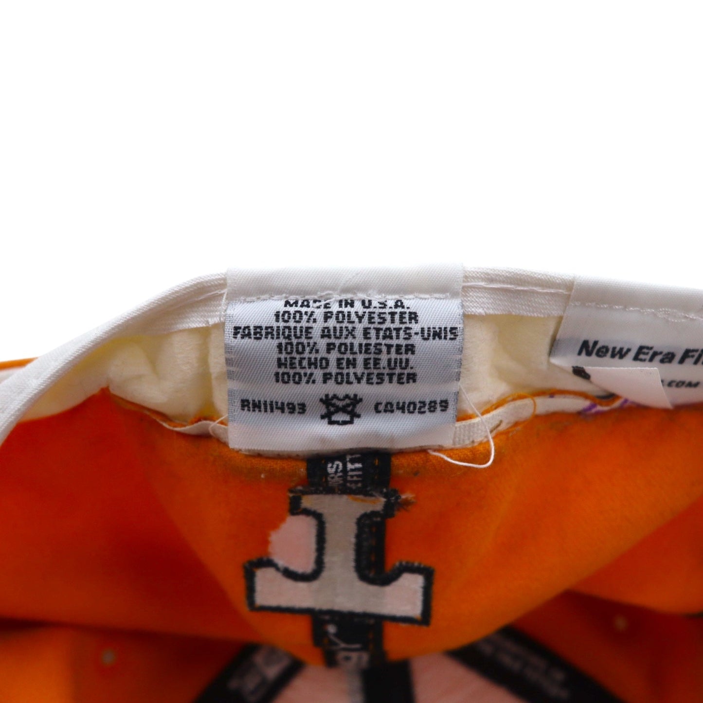 NEW ERA USA製 ベースボールキャップ 61.5cm オレンジ ポリエステル MLB テキサス・レンジャーズ Texas Rangers