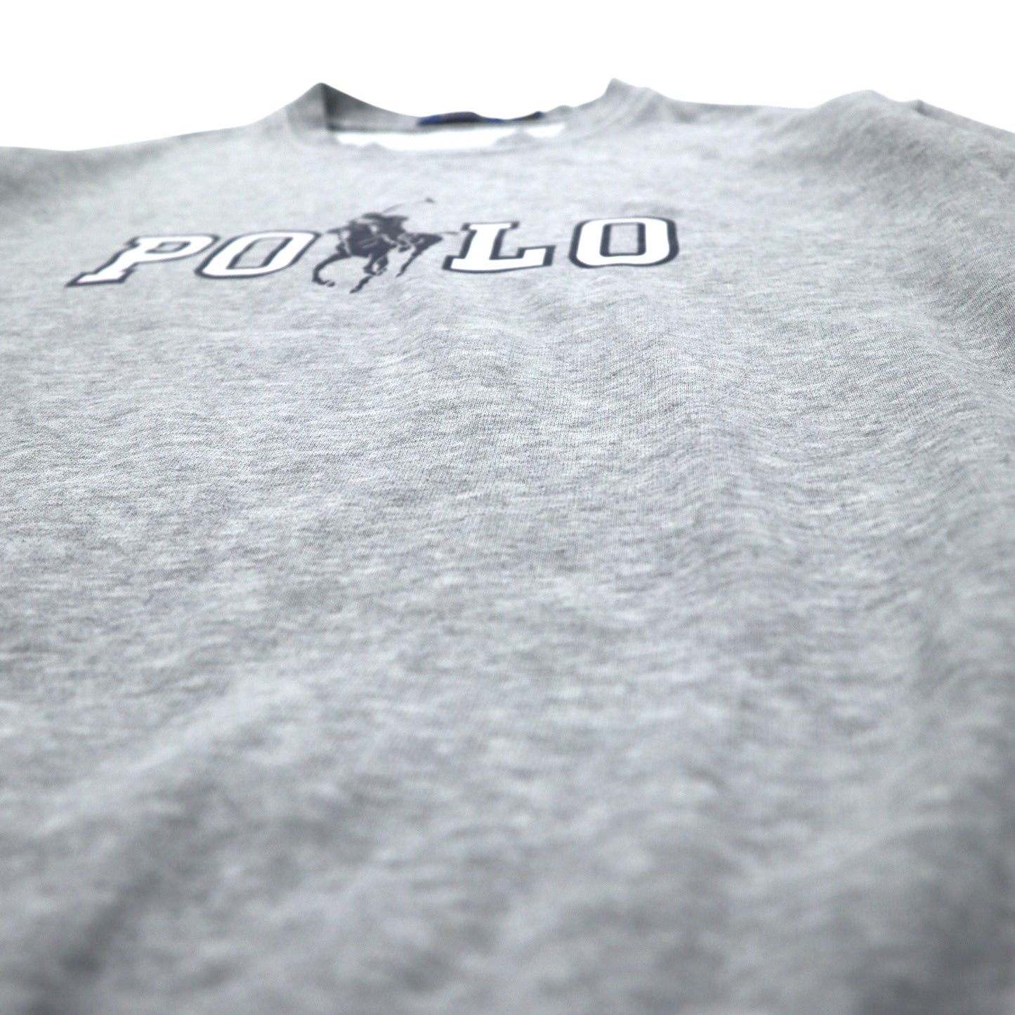 POLO RALPH LAUREN ビッグポニー ロゴプリント スウェット M グレー コットン