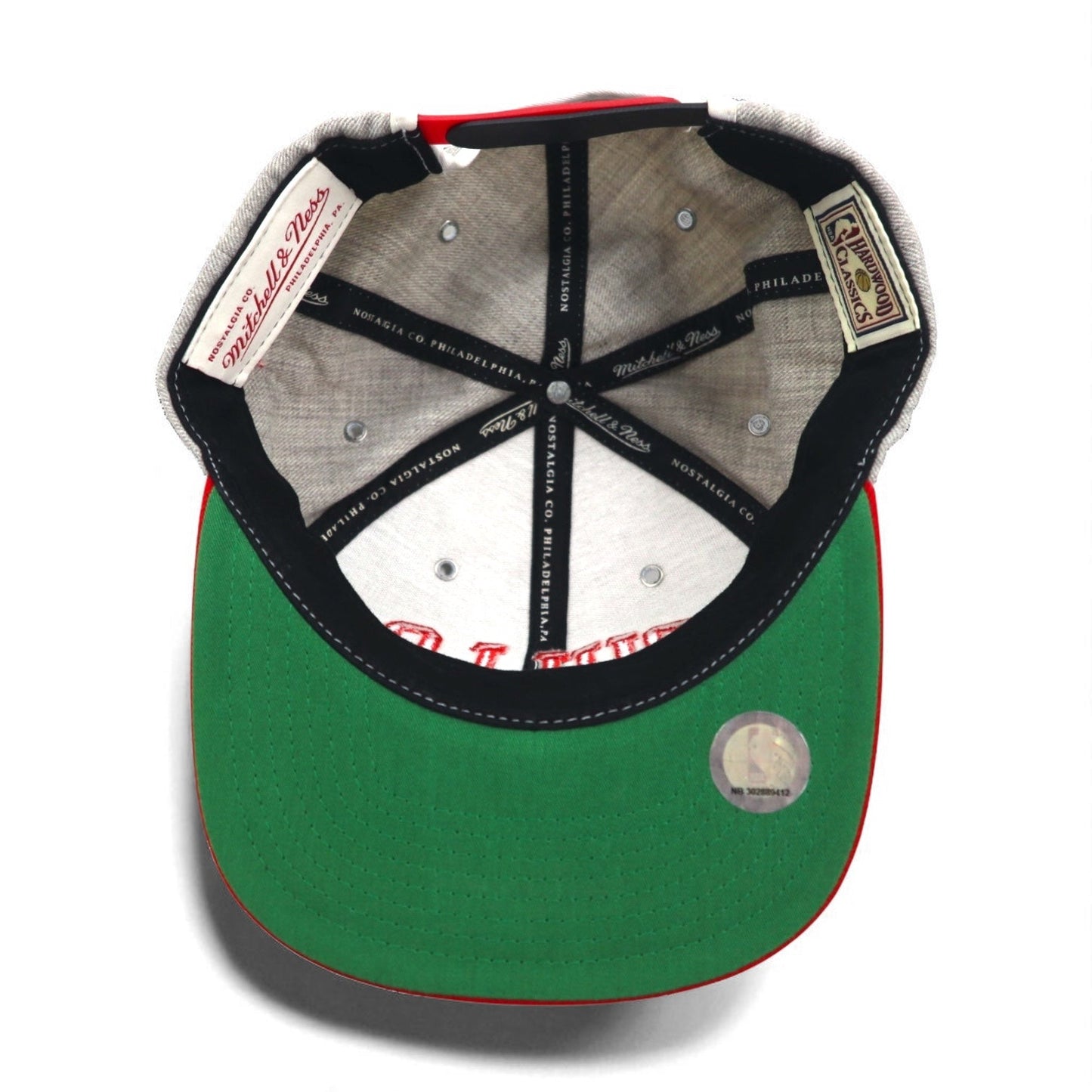mitchell & ness バイカラー スナップバック ベースボールキャップ FREE グレー NBA CHICAGO BULLS