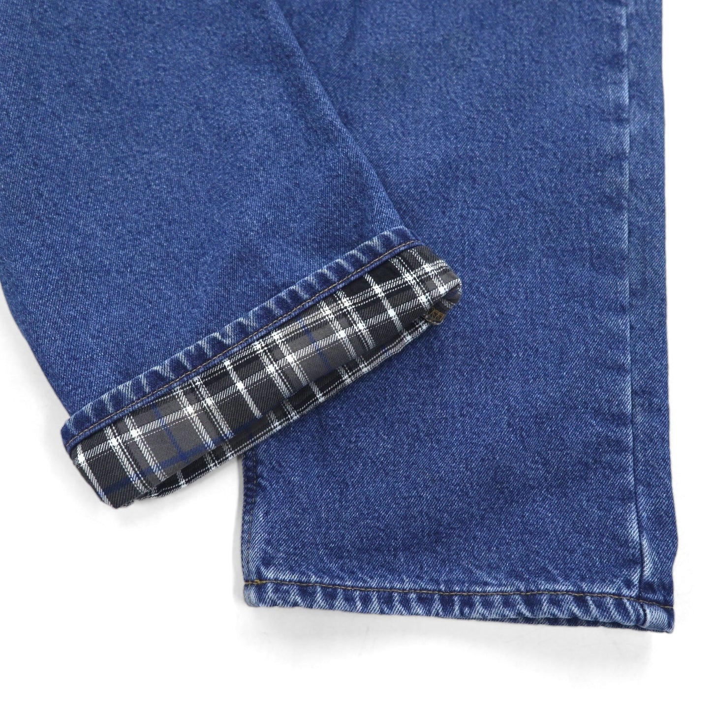 carhartt リラックスフィット RELAXED FIT ネルライナー デニムパンツ XL インディゴ ブルー 裏地 チェック B172 DST メキシコ製