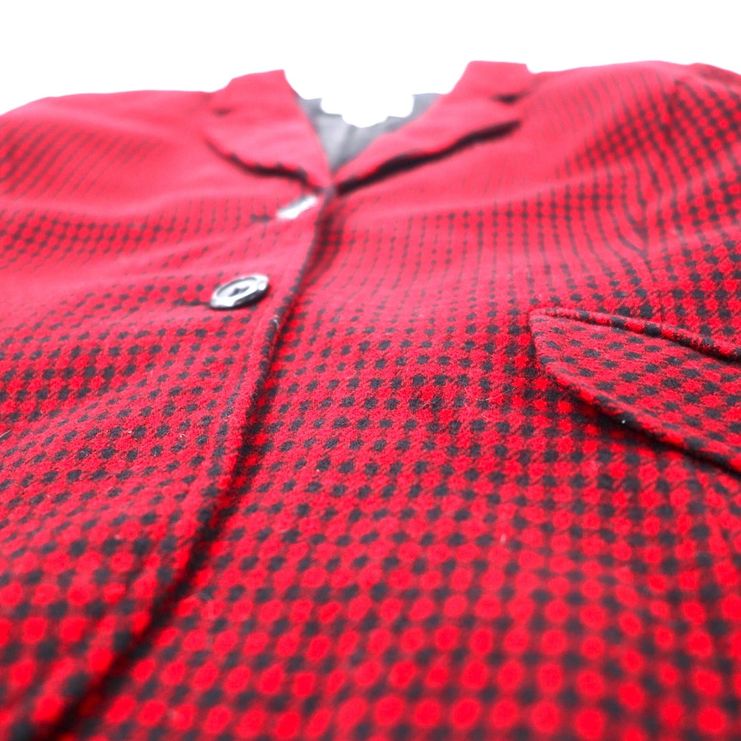 PENDLETON USA製 90年代 2B テーラードジャケット 12 レッド ガンクラブチェック ウール