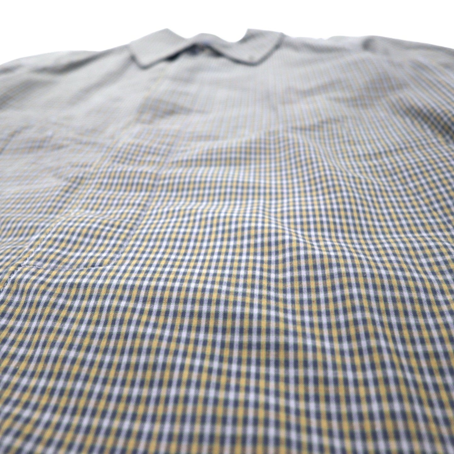 McGREGOR 90年代 ステンカラーコート L グレー グレンチェック コットン 日本製