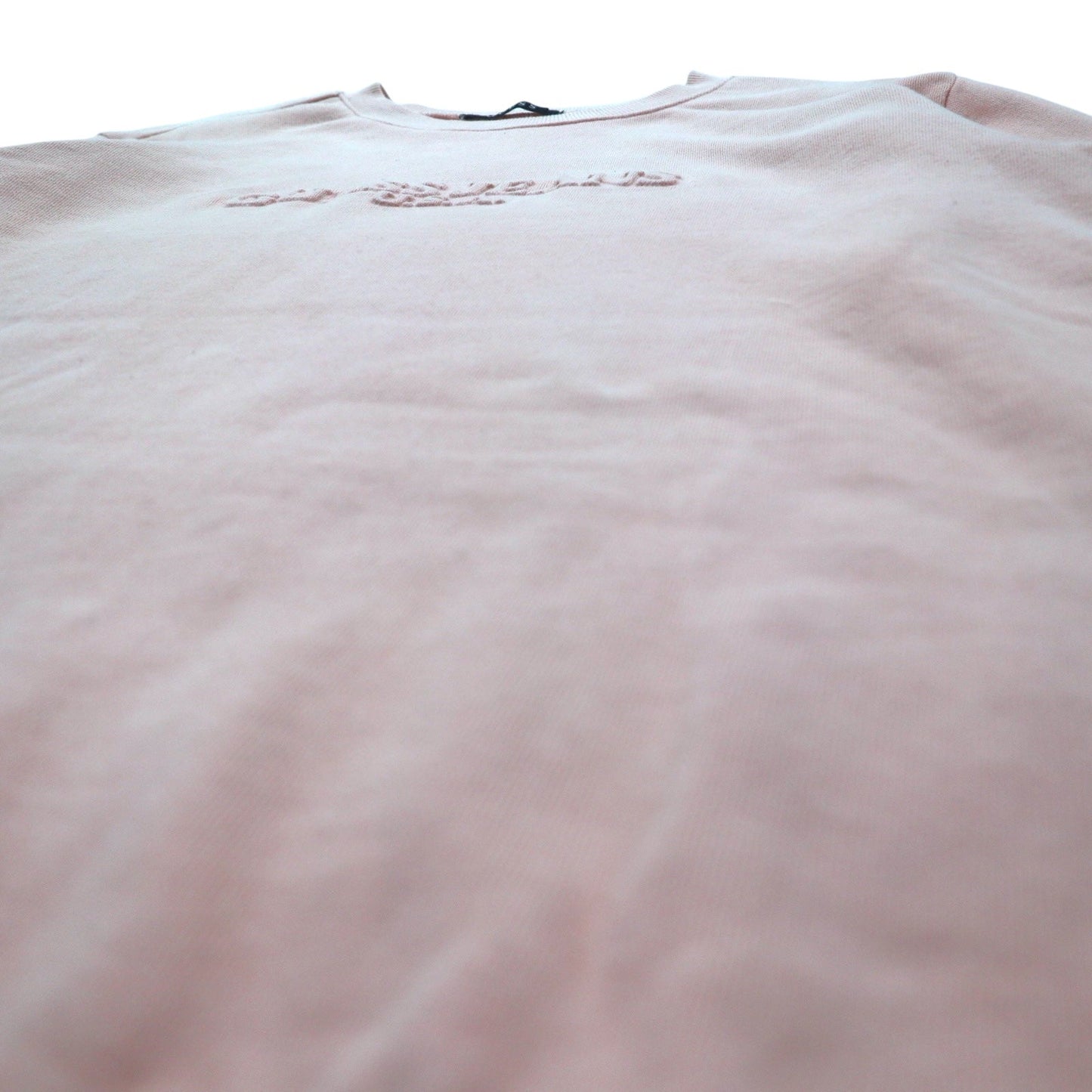 GUESS JEANS U.S.A. エンボスロゴ クルーネック スウェット M ピンク コットン