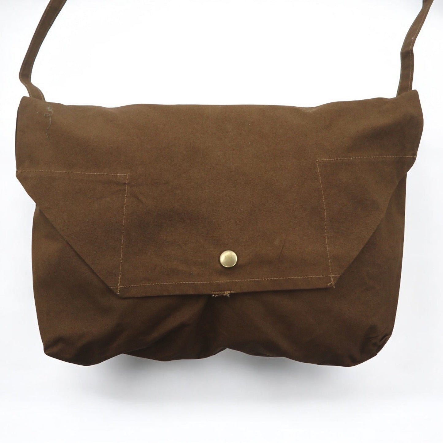 Vintage Remake Italian Army Messenger Bag イタリア軍 リメイク ショルダーバッグ ブラウン キャンバス ミリタリー 未使用品