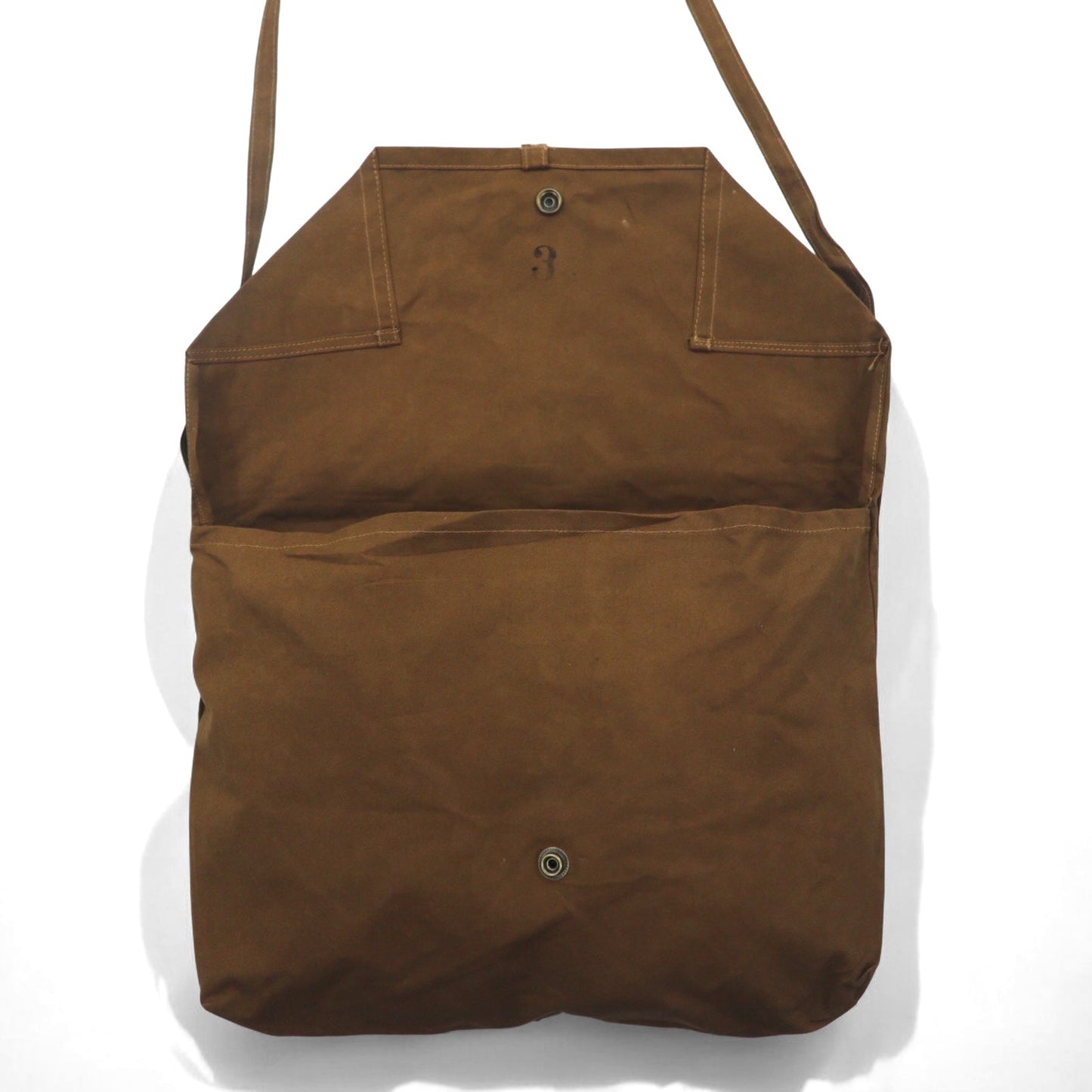 Vintage Remake Italian Army Messenger Bag イタリア軍 リメイク ショルダーバッグ ブラウン キャンバス ミリタリー 未使用品