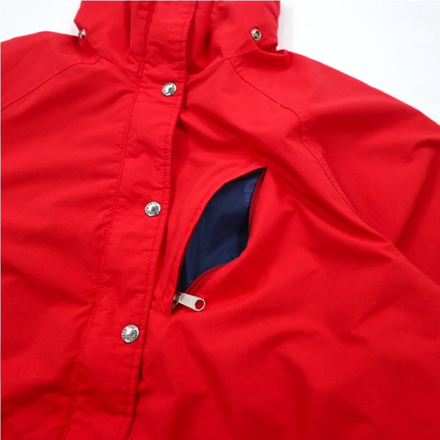 THE NORTH FACE 90年代 USA製 ゴアテックス GORE-TEX マウンテンパーカー L レッド 防水 ドローコード フード着脱式 赤タグ