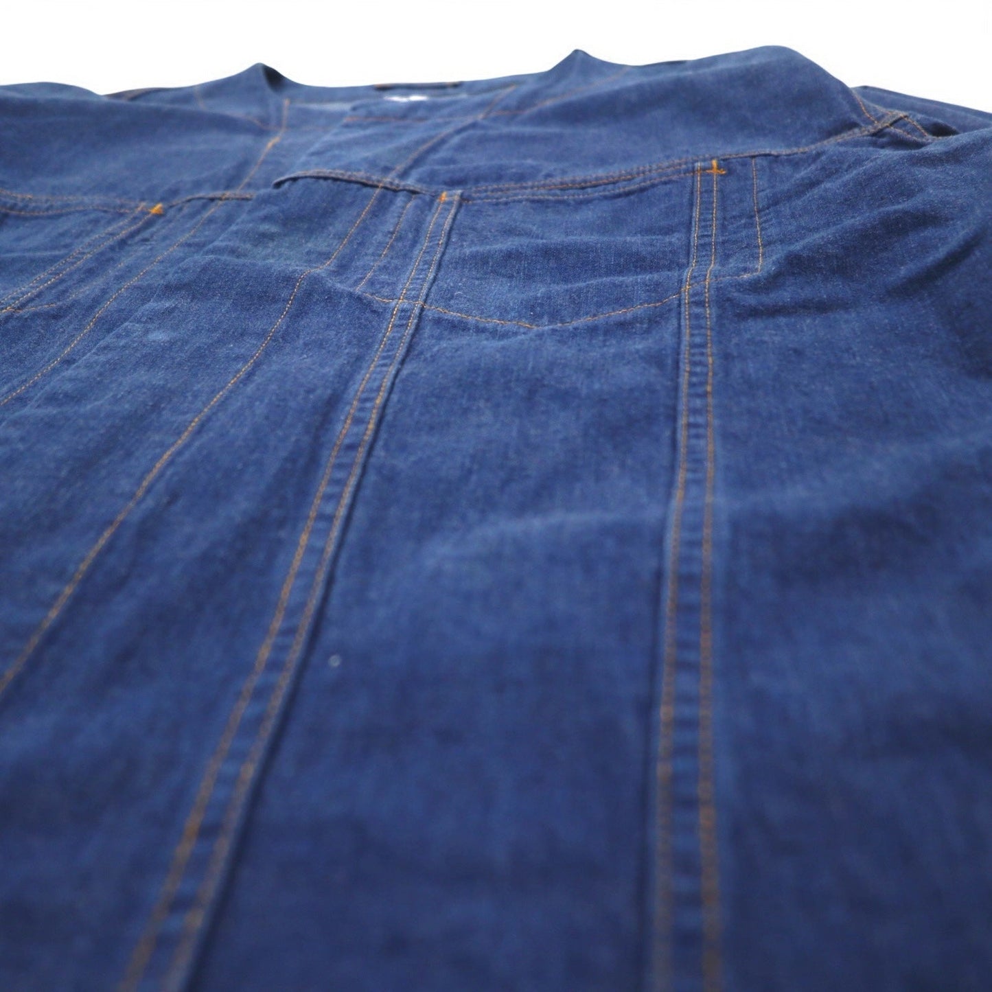 Sasquatchfabrix. デニム ビッグシャツ ジャケット L インディゴ ブルー カットオフ Denim Big Shirt - 3rd TYPE 16AW-SY9-007 日本製