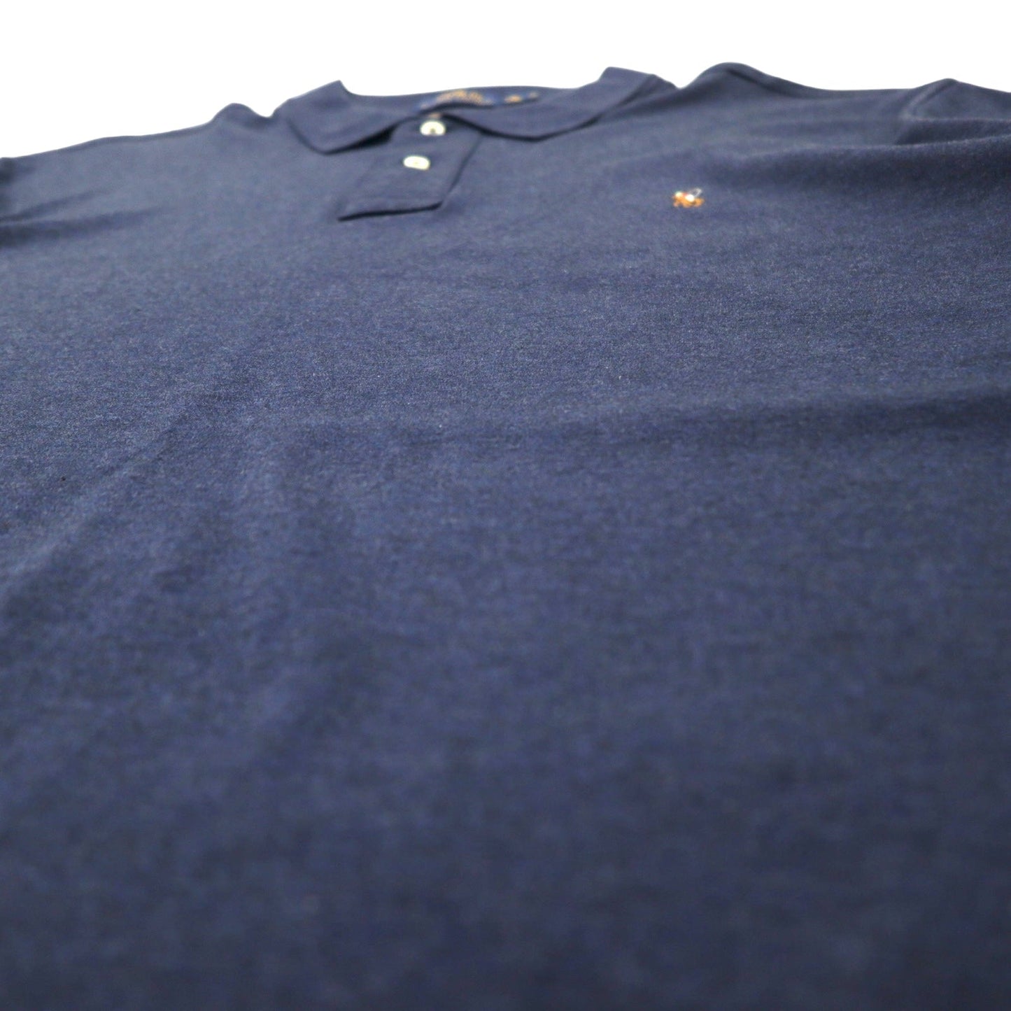 POLO RALPH LAUREN ピマ ソフトタッチ ポロシャツ XXL ネイビー コットン スモールポニー 刺繍