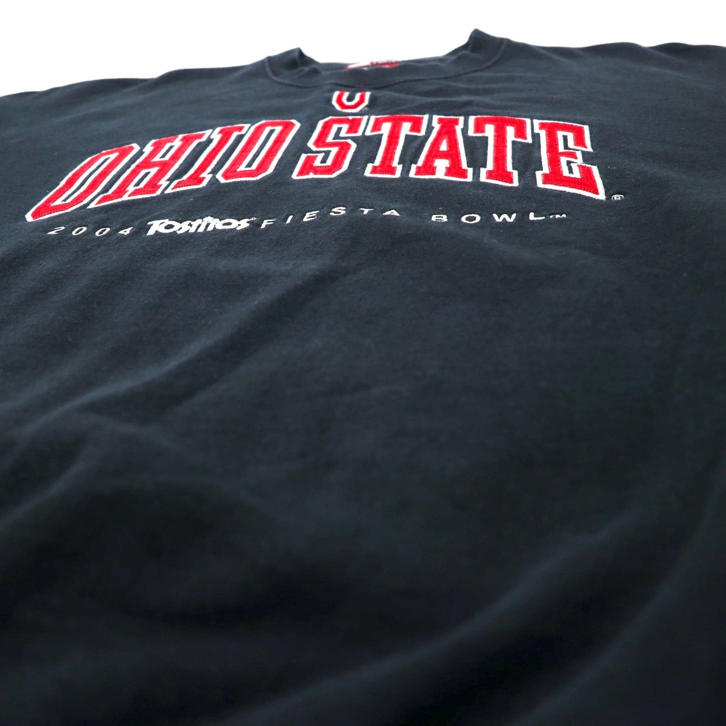 SPORTEX USA製 カレッジ 刺繍 スウェット XL ブラック コットン OHIO STATE ビッグサイズ