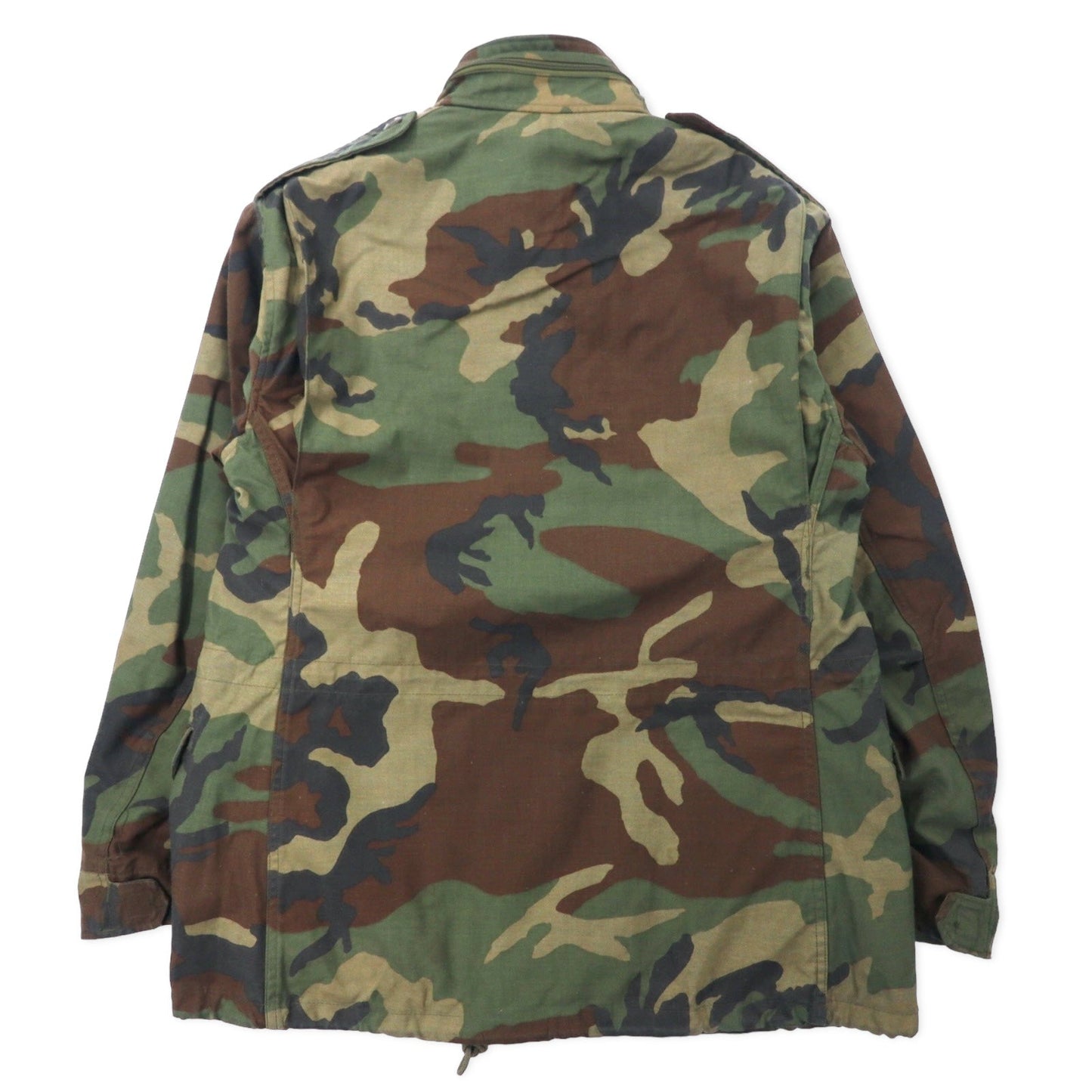 US ARMY 80年代 M-65 フィールドジャケット M カーキ カモフラ コットン パーカー収納式 ミリタリー 8415-01-099-7835 WINFIELD MFG.