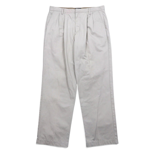 DOCKERS ( Levi's ) RELAXED FIT タック ワイドチノパンツ 36 ベージュ コットン