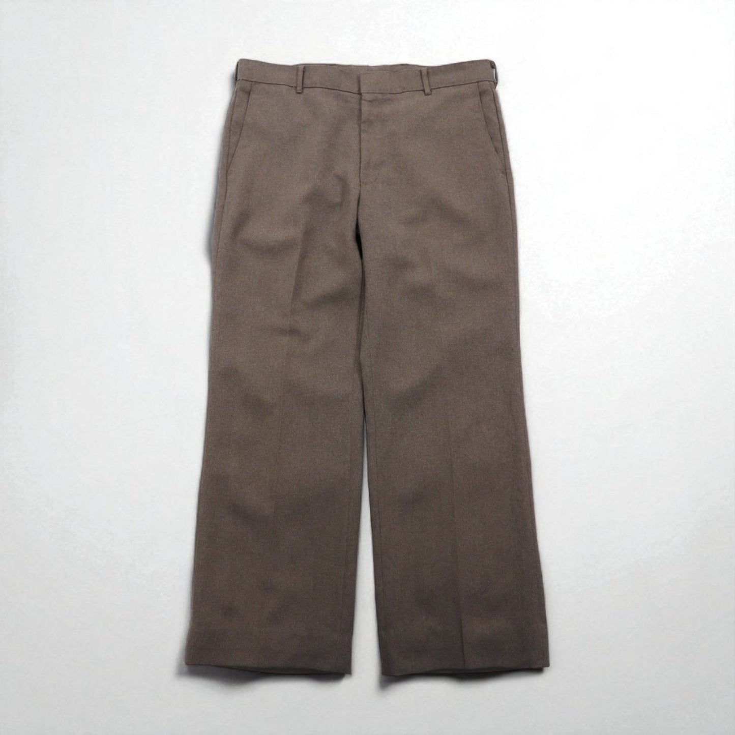 Levi's 80年代 USA製 Action Slacks スタプレ STA-PREST スラックスパンツ L ブラウン ロケットTALONジップ