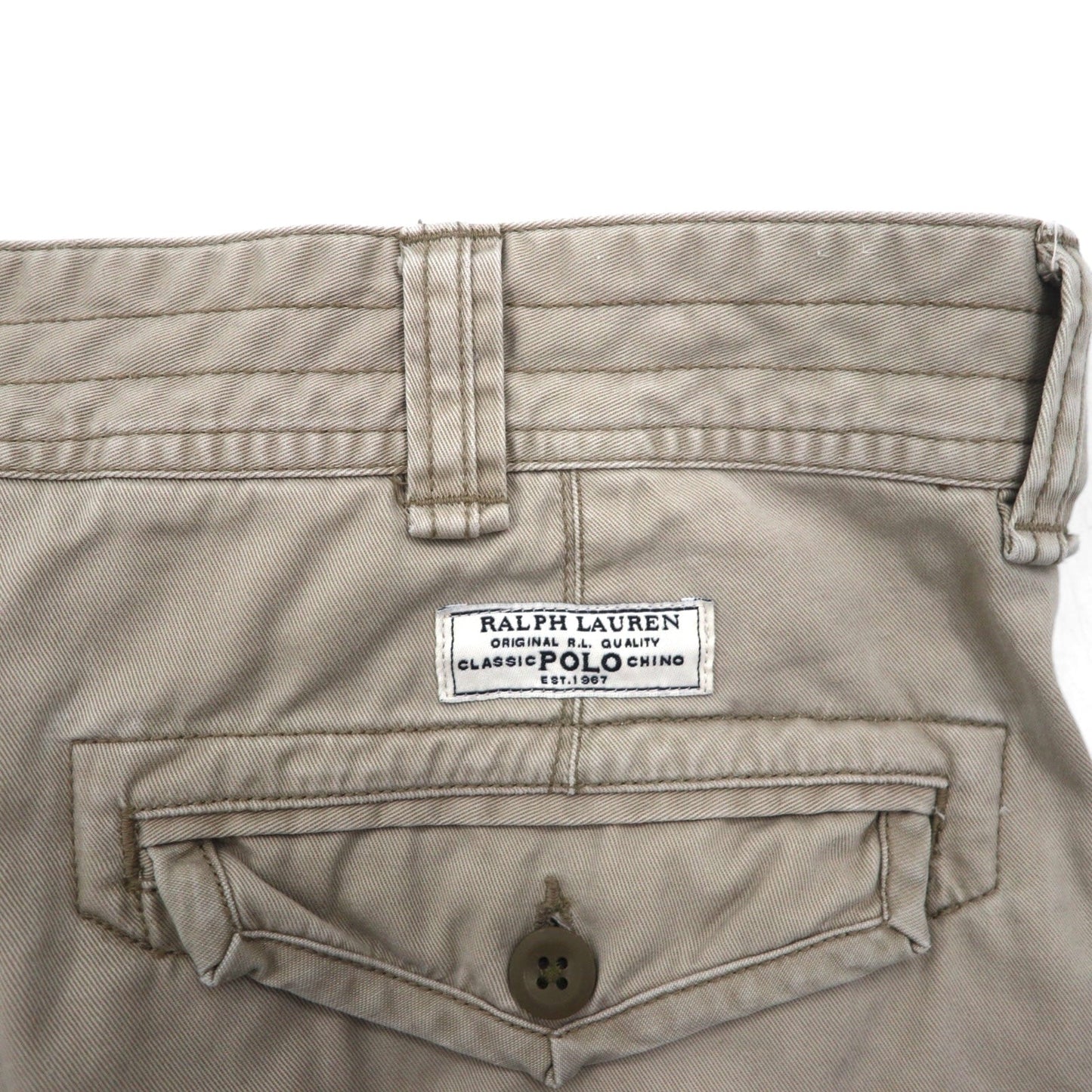 POLO RALPH LAUREN ポロチノ カーゴ ショートパンツ ハーフパンツ XL ベージュ コットン 膝下丈