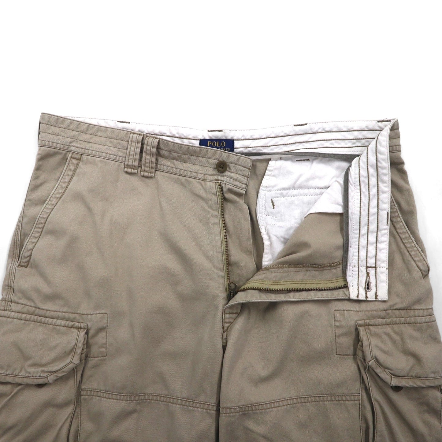 POLO RALPH LAUREN ポロチノ カーゴ ショートパンツ ハーフパンツ XL ベージュ コットン 膝下丈