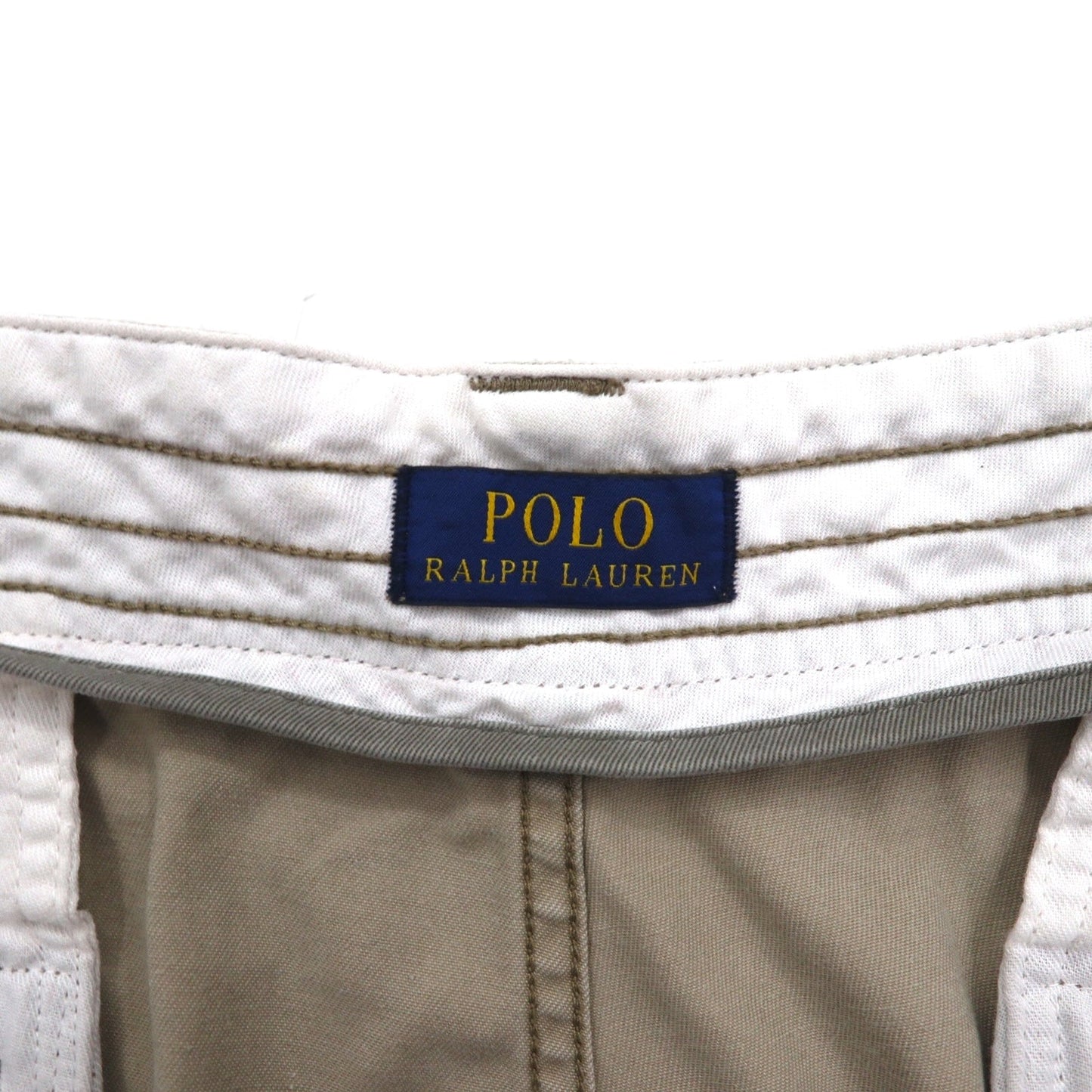POLO RALPH LAUREN ポロチノ カーゴ ショートパンツ ハーフパンツ XL ベージュ コットン 膝下丈