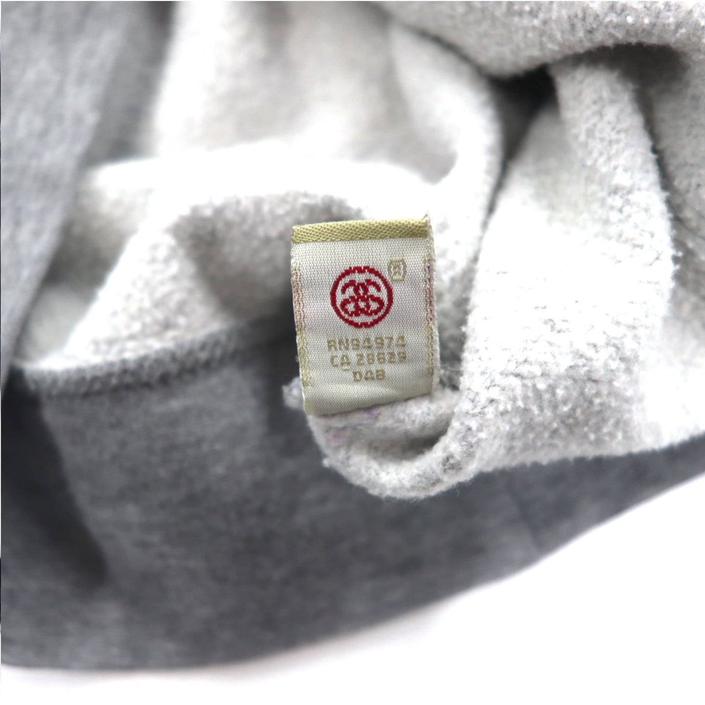 STUSSY 00年代 USA製 フルジップパーカー L グレー YESTERDAY TODAY TOMORROW バックロゴプリント