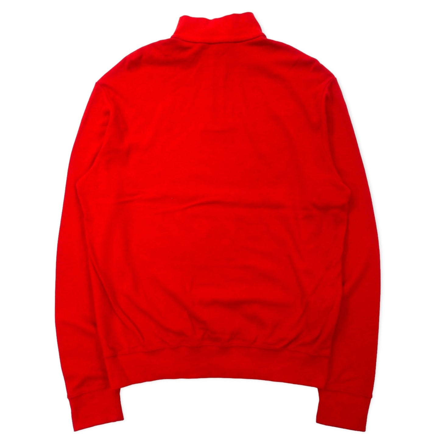 POLO GOLF RALPH LAUREN ハーフジップ スウェット M レッド コットン ポニー刺繍 ペルー製