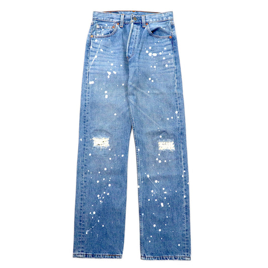 Levi's USA製 90年代 501 デニムパンツ 28 ブルー ペイント ダメージ加工
