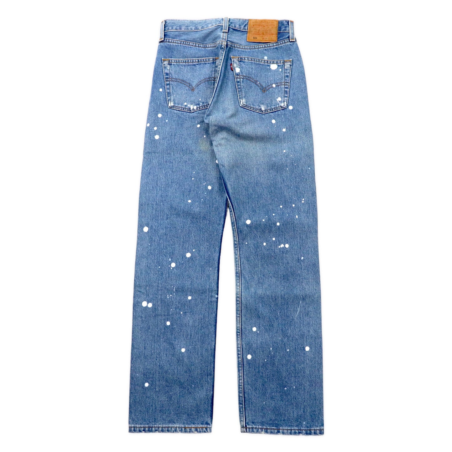 Levi's USA製 90年代 501 デニムパンツ 28 ブルー ペイント ダメージ加工
