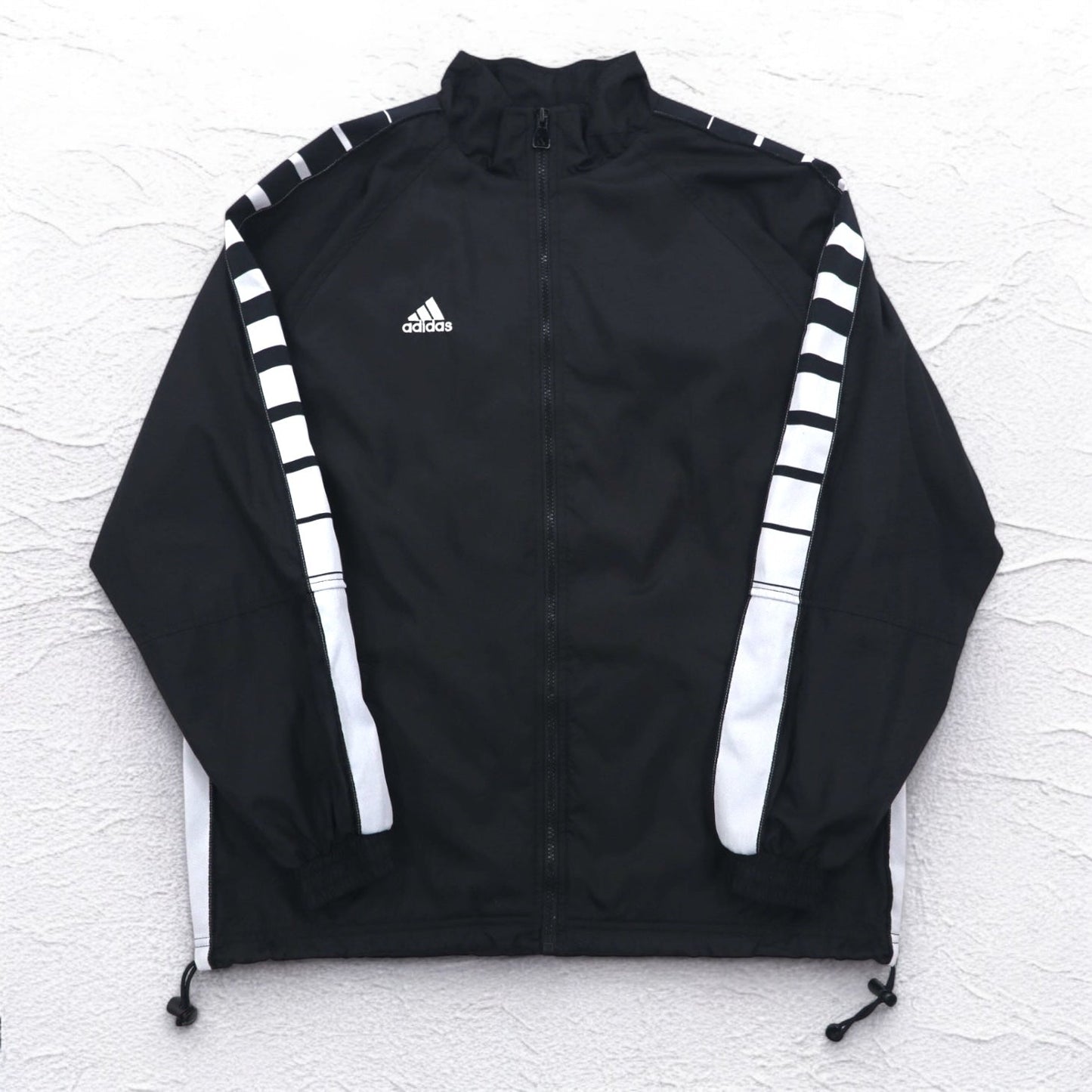 adidas TEAM 90年代 ナイロンジャケット トラックジャケット ジャージ XL サイドライン メッシュライナー