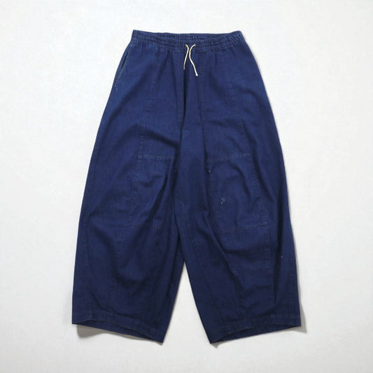 needles リネン デニム ヒザデルパンツ H.D.Pant-Jean S インディゴ ブルー 麻 コットン 日本製