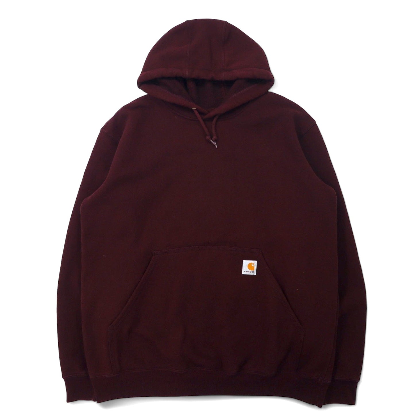Carhartt ルーズフィット プルオーバーパーカー M ボルドー コットン 裏起毛 袖ロゴ MIDWEIGHT HOODED LOGO SWEATSHIRT K288 ホンジュラス製