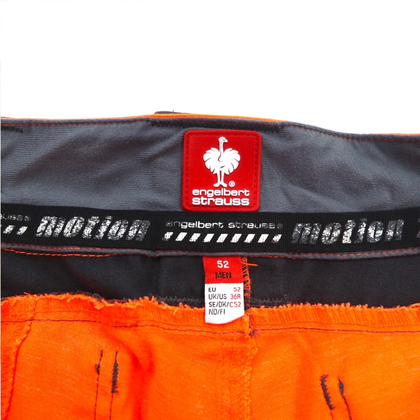 Vintage Euro Work Pants engelbert strauss ユーティリティ ワークパンツ L オレンジ ダブルニー リフレクター