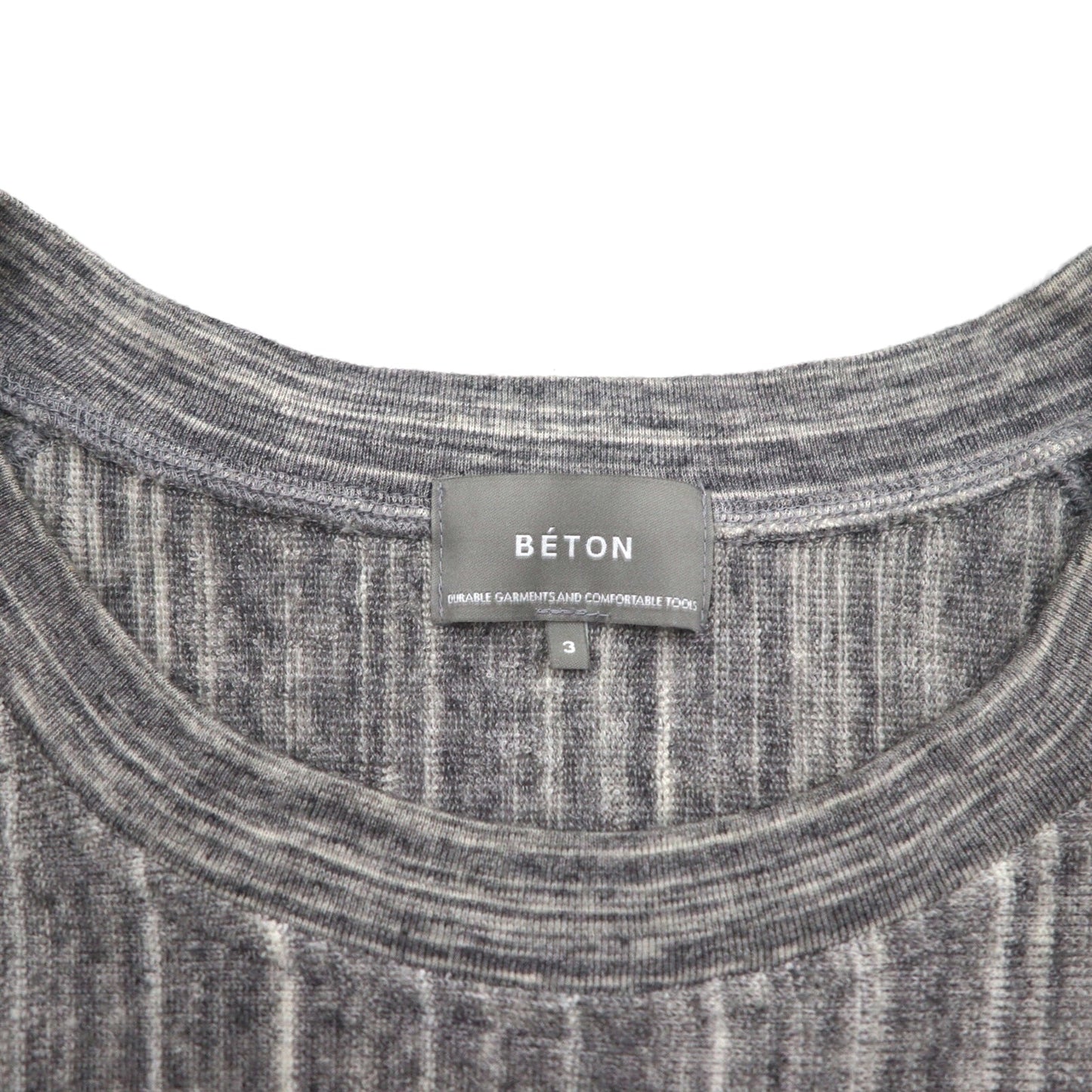 ATELIER BETON ( BIOTOP 取扱い ) パイル ロングスリーブ PILE LONG SLEEVE ニット セーター M グレー 171-18G 日本製