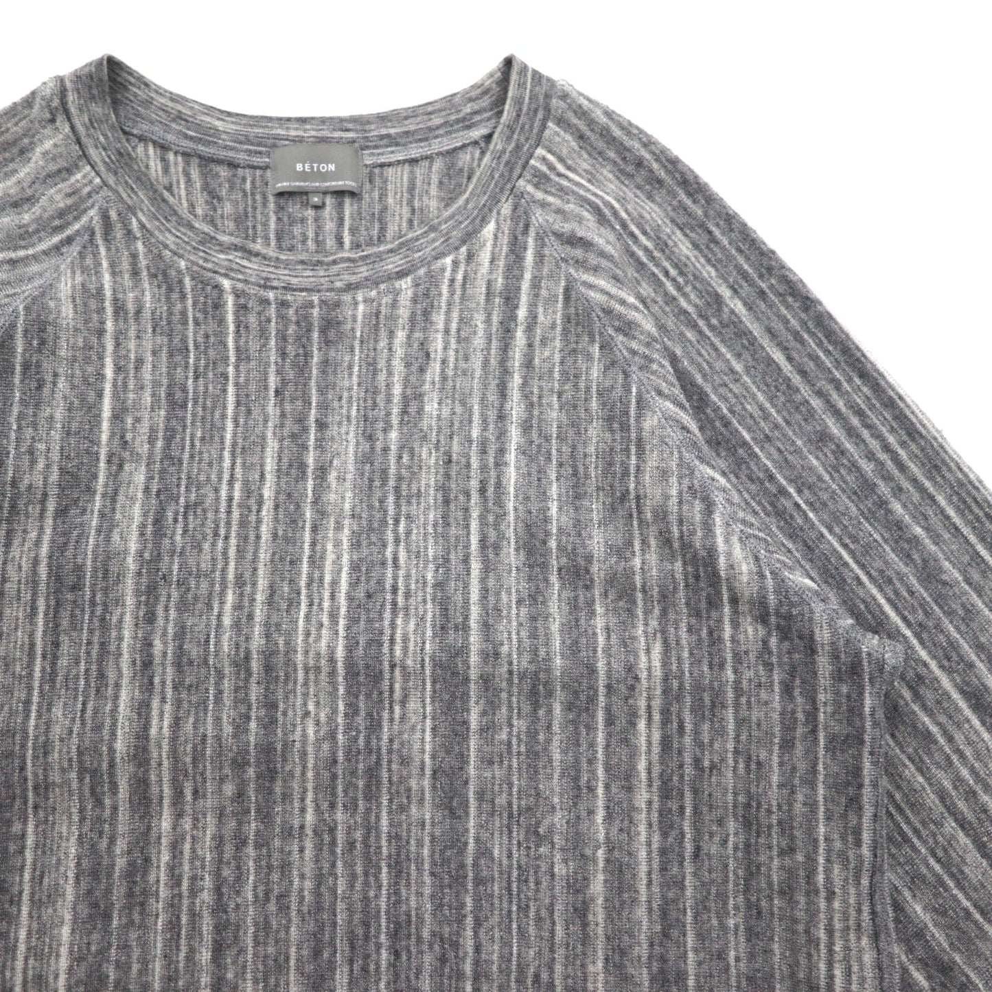 ATELIER BETON ( BIOTOP 取扱い ) パイル ロングスリーブ PILE LONG SLEEVE ニット セーター M グレー 171-18G 日本製