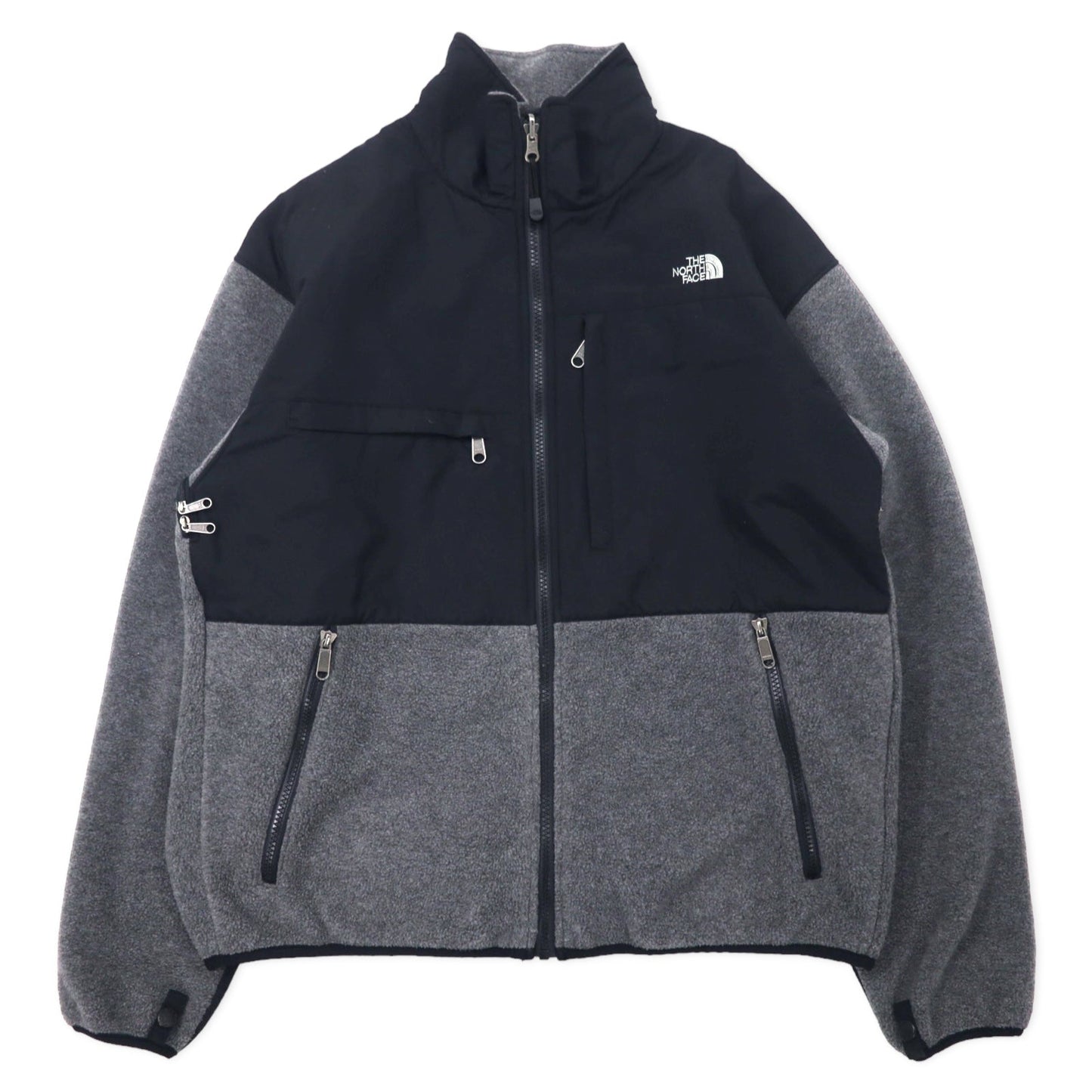 THE NORTH FACE デナリジャケット フリース LL グレーポリエステル POLARTEC ワンポイントロゴ刺繍 NL45001A