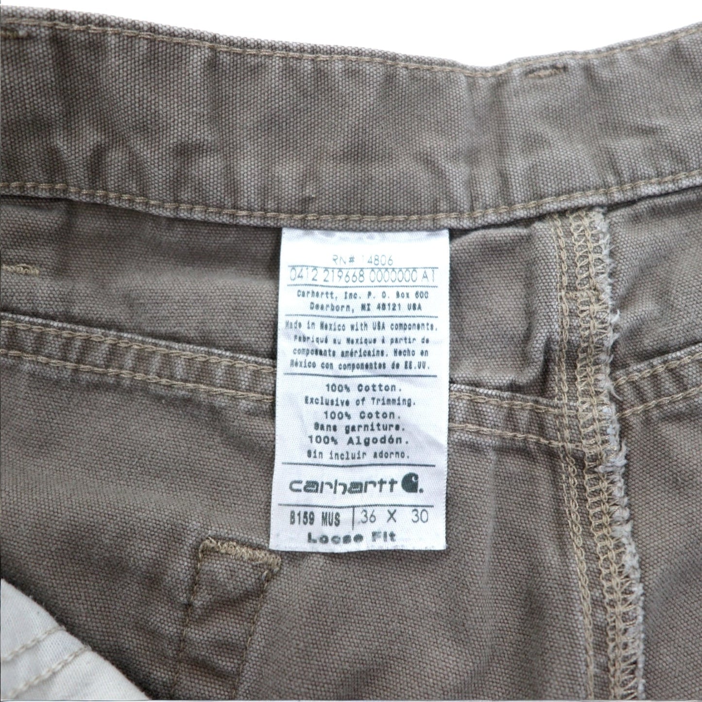 carhartt ダック ペインターパンツ ワークパンツ L グレー LOOSE FIT B159 MUS メキシコ製