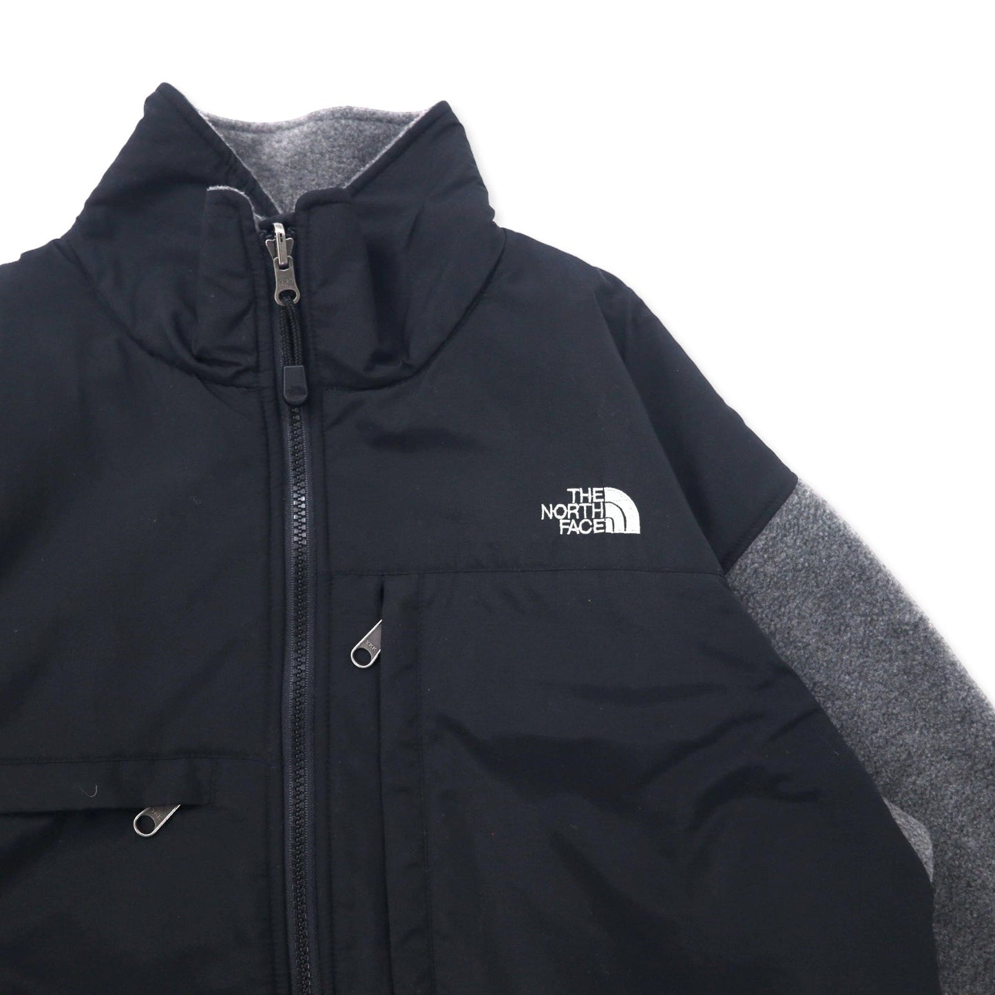THE NORTH FACE デナリジャケット フリース LL グレーポリエステル POLARTEC ワンポイントロゴ刺繍 NL45001A