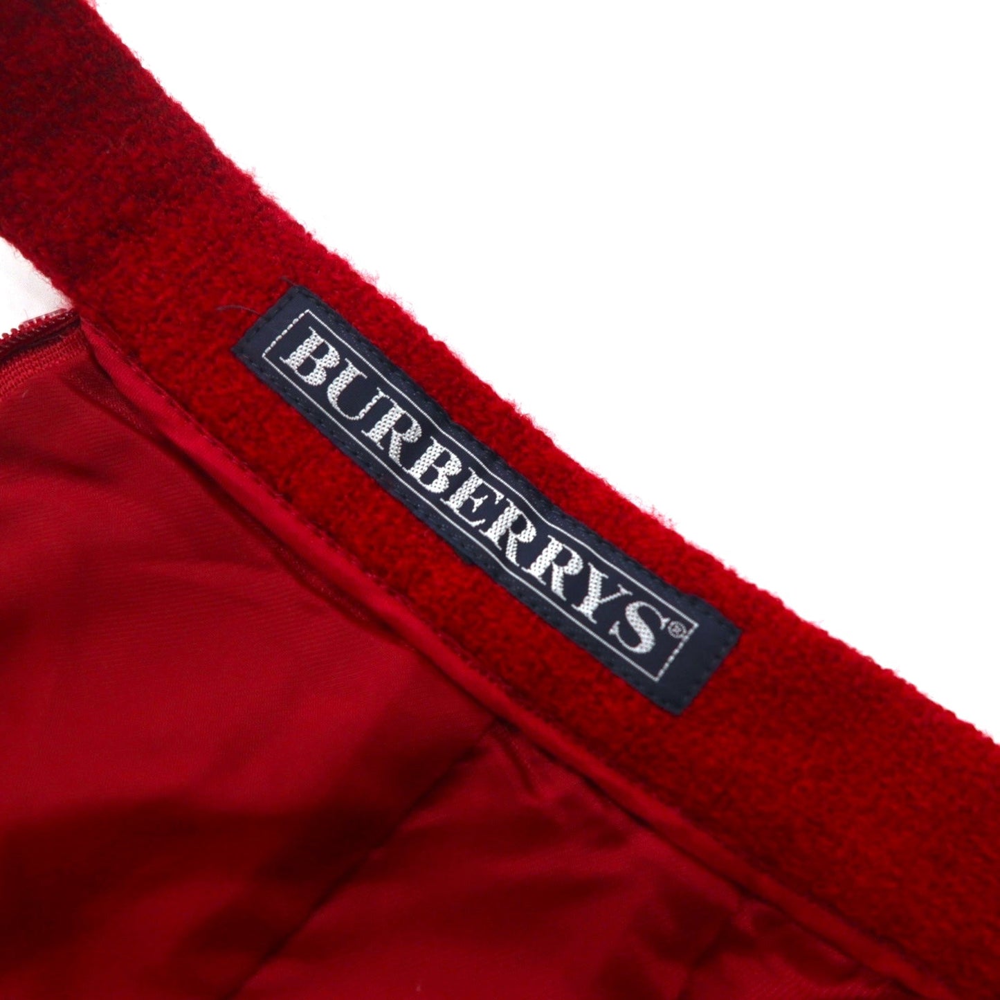 Burberrys ジャガード ツイード スーツ セットアップ S レッド ホースビット 金具 日本製