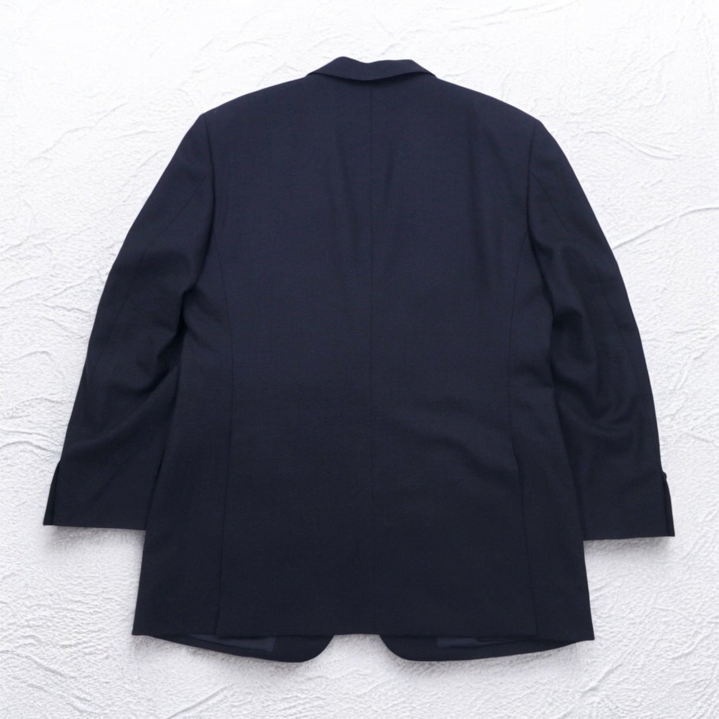 BURBERRY 2B テーラードジャケット スーツ XL ネイビー ウール 羊毛 SUPER 100s 日本製